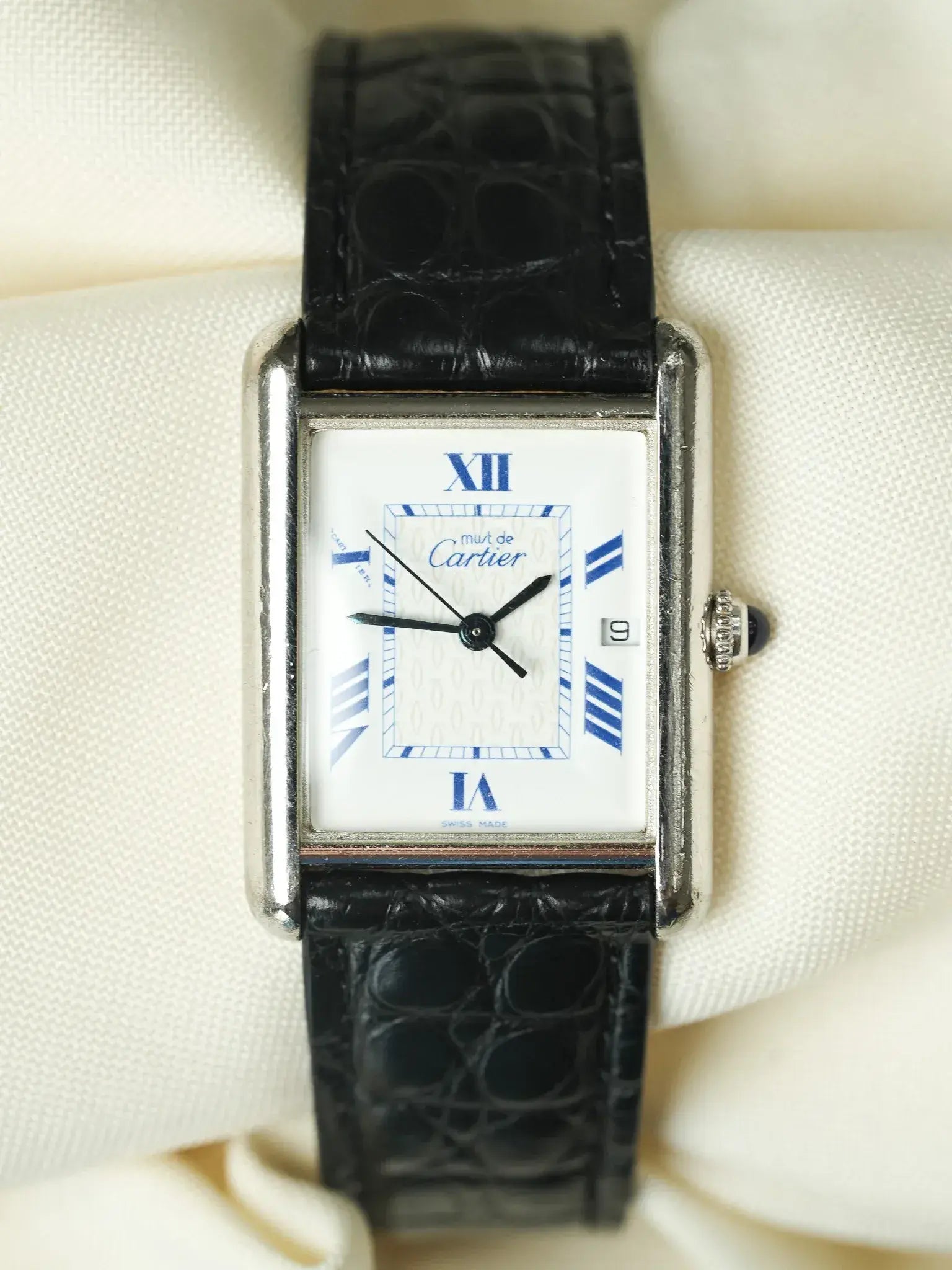 Cartier - Tank Must 2414 Argent massif avec boucle déployante - 1990s