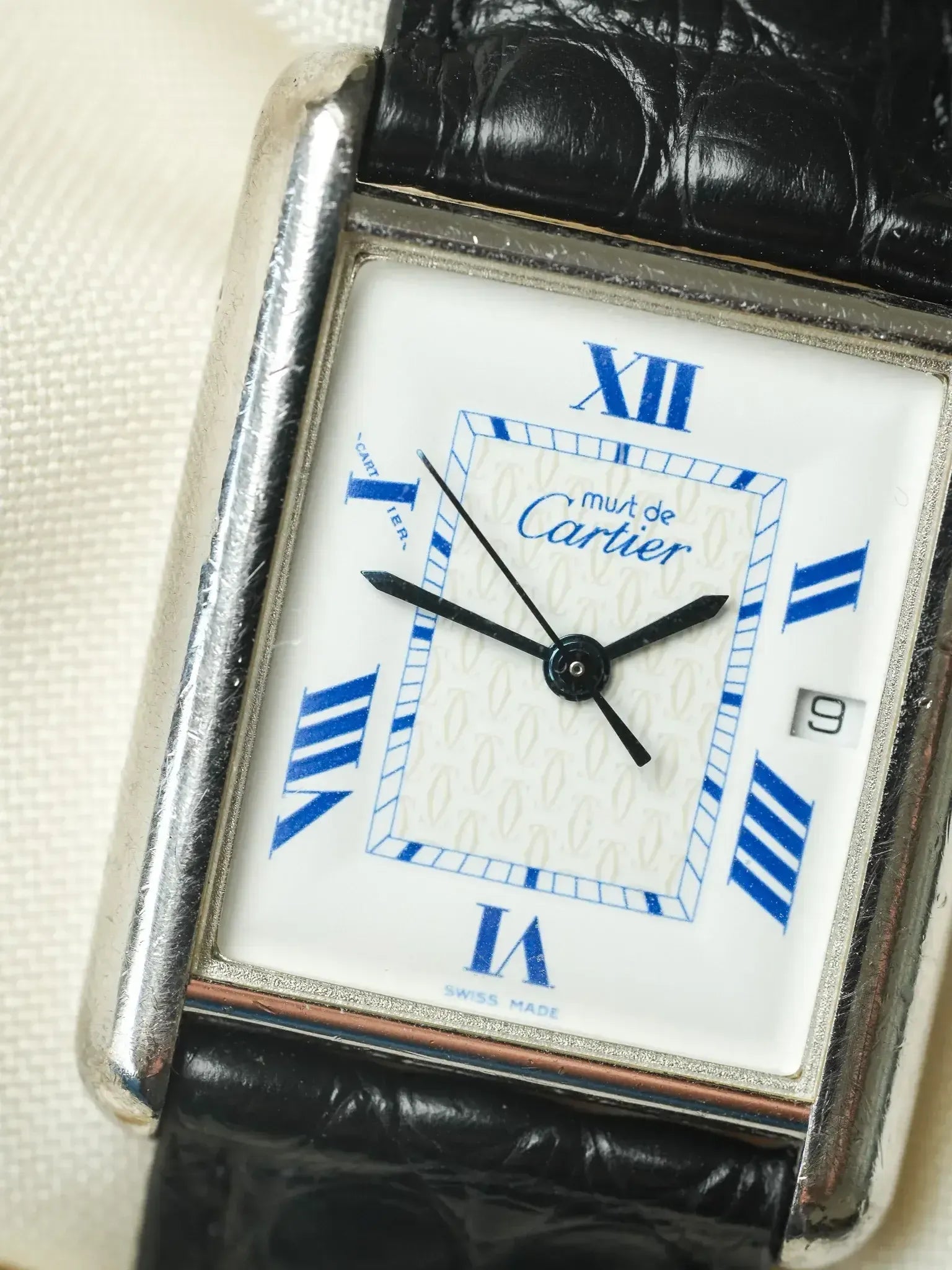 Cartier - Tank Must 2414 Argent massif avec boucle déployante - 1990s - Atelier Victor