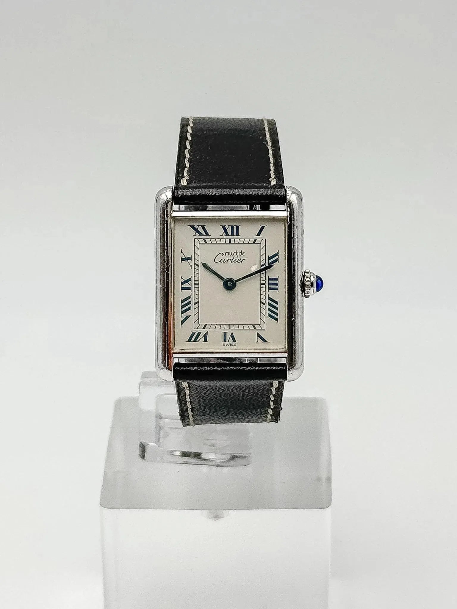 Cartier - Tank Must Argent massif LM - 1990s - Atelier Victor Paris - Vintage Watch Shop Dubai