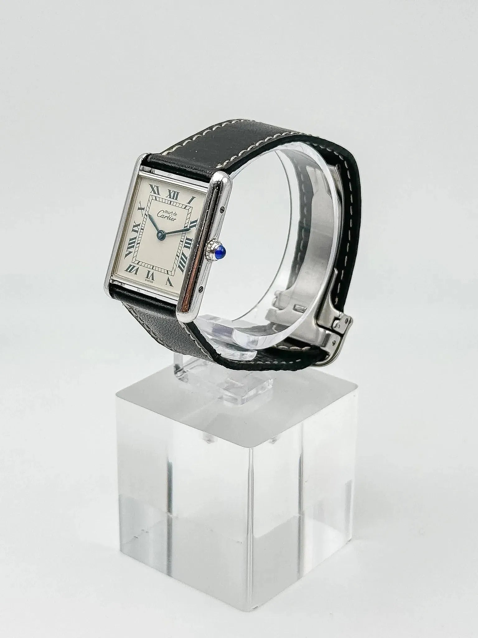 Cartier - Tank Must Argent massif LM - 1990s - Atelier Victor Paris - Vintage Watch Shop Dubai