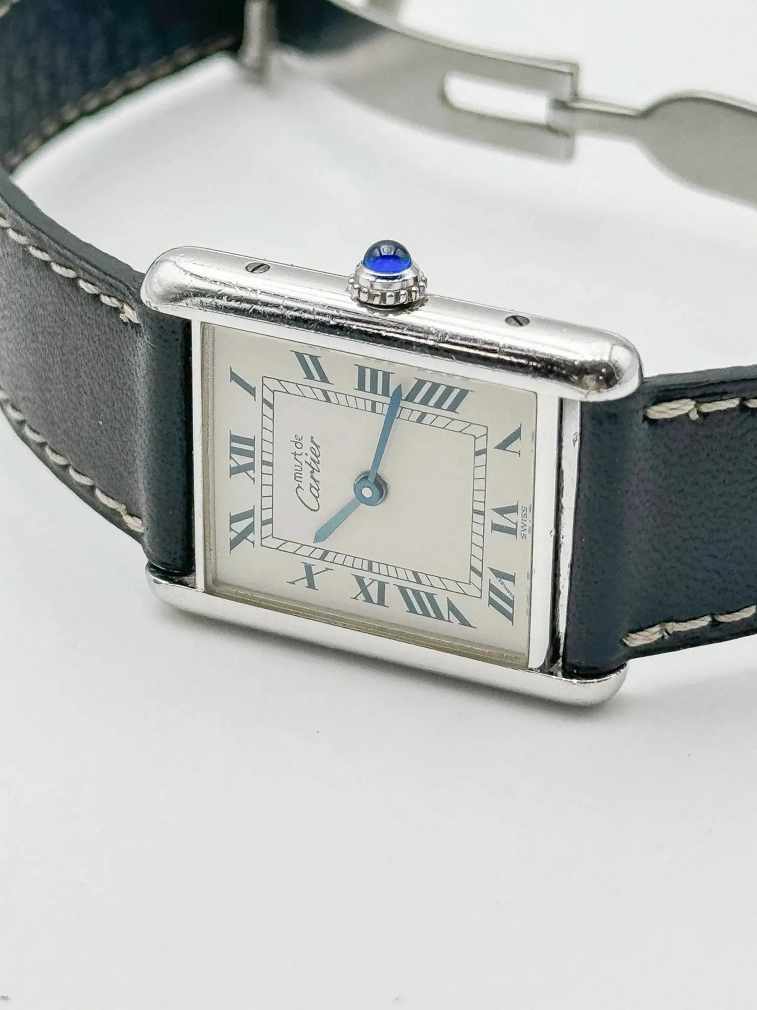 Cartier - Tank Must Argent massif LM - 1990s - Atelier Victor Paris - Vintage Watch Shop Dubai
