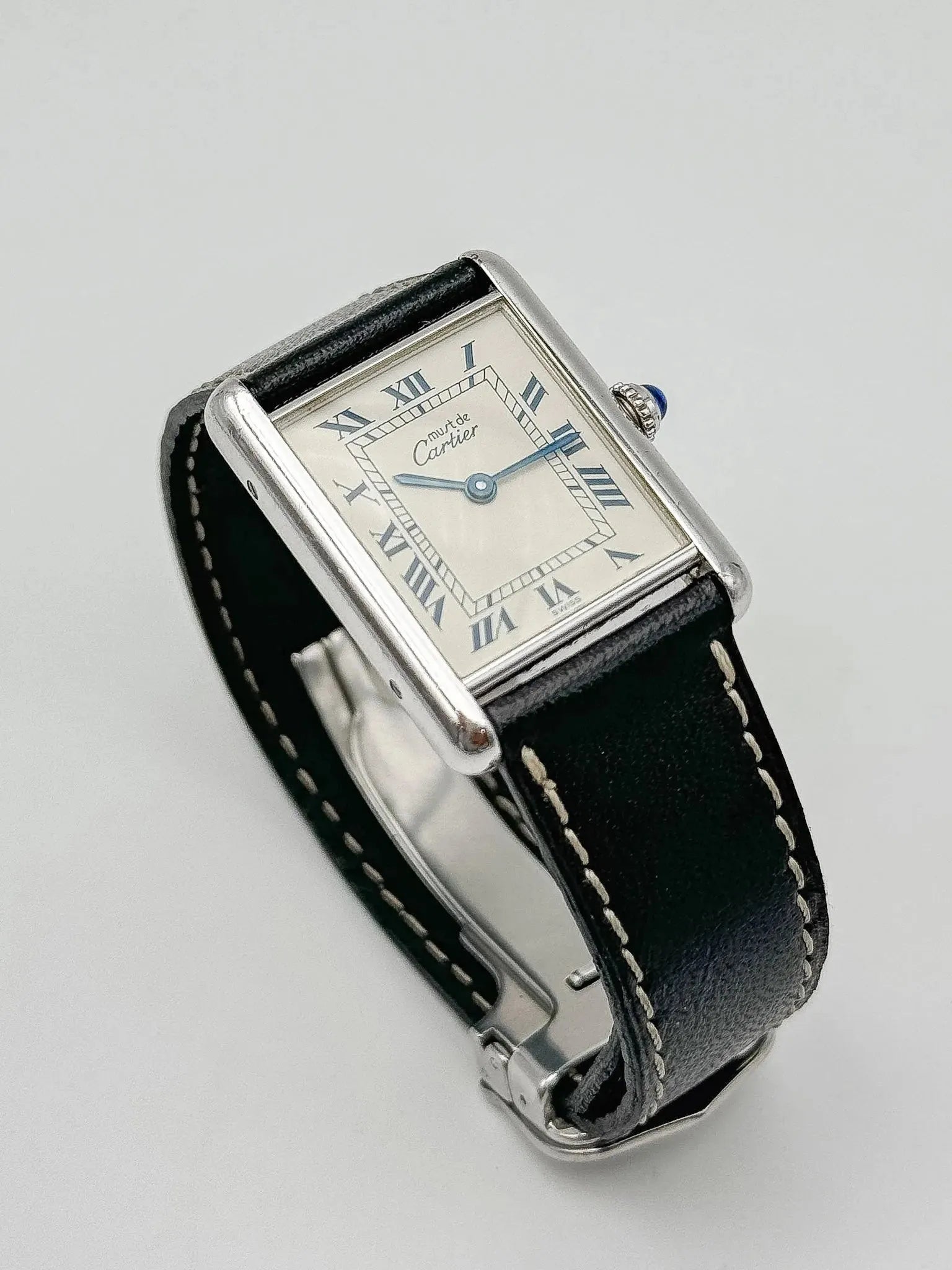 Cartier - Tank Must Argent massif LM - 1990s - Atelier Victor Paris - Vintage Watch Shop Dubai