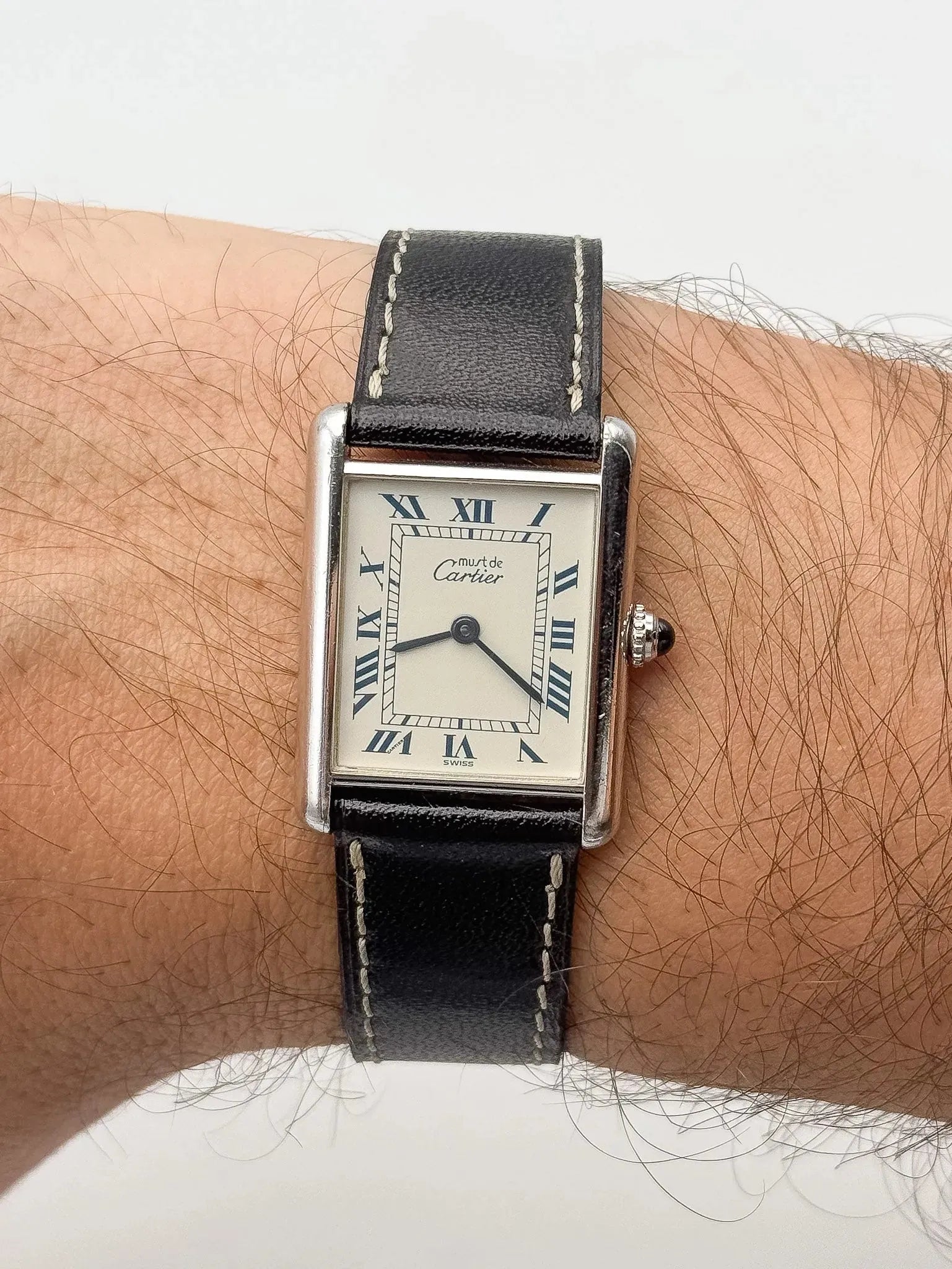 Cartier - Tank Must Argent massif LM - 1990s - Atelier Victor Paris - Vintage Watch Shop Dubai