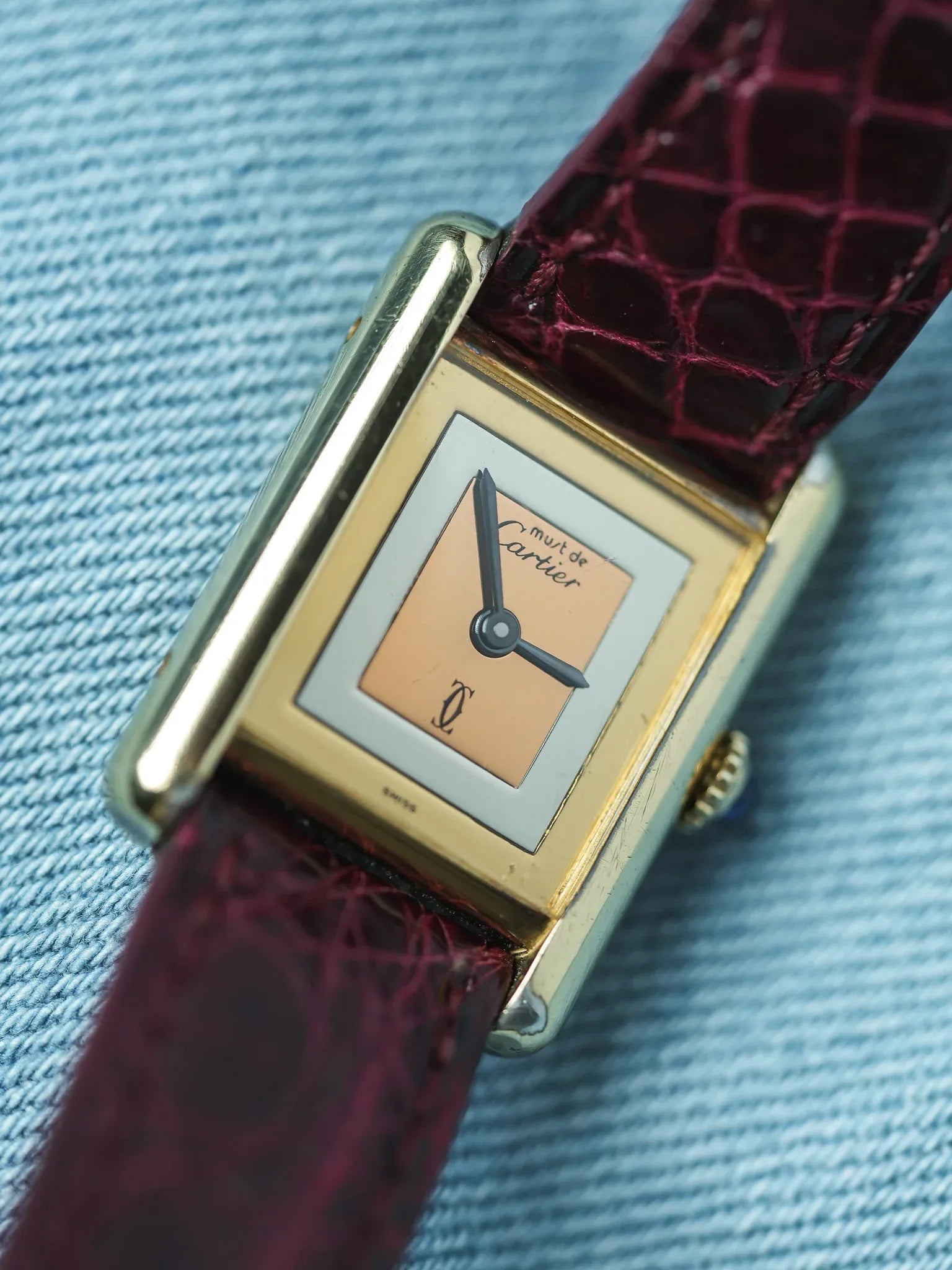 Cartier - Tank Must Cadran Trinity Petit modèle quartz - 1980s - Atelier Victor - Vintage Shop