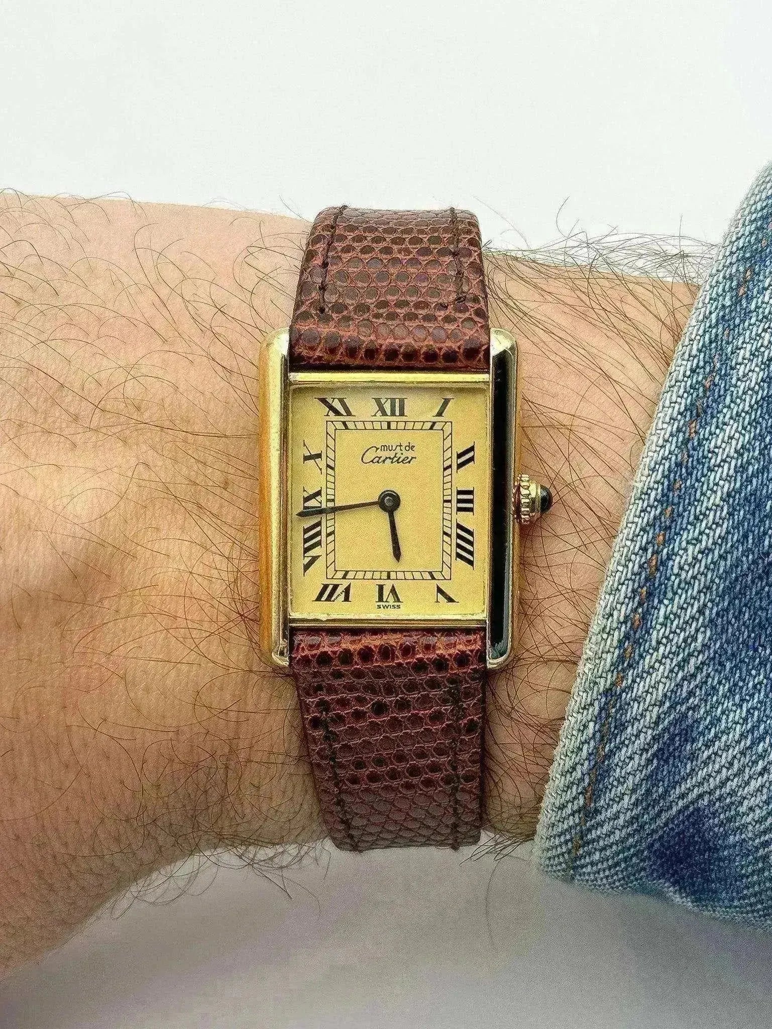 Cartier - Tank Must LM Vermeil Cadran Or - 1980S - Atelier Victor