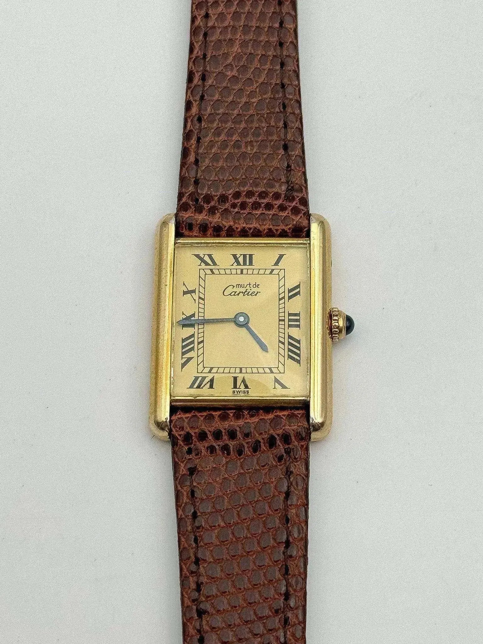 Cartier - Tank Must LM Vermeil Cadran Or - 1980S - Atelier Victor