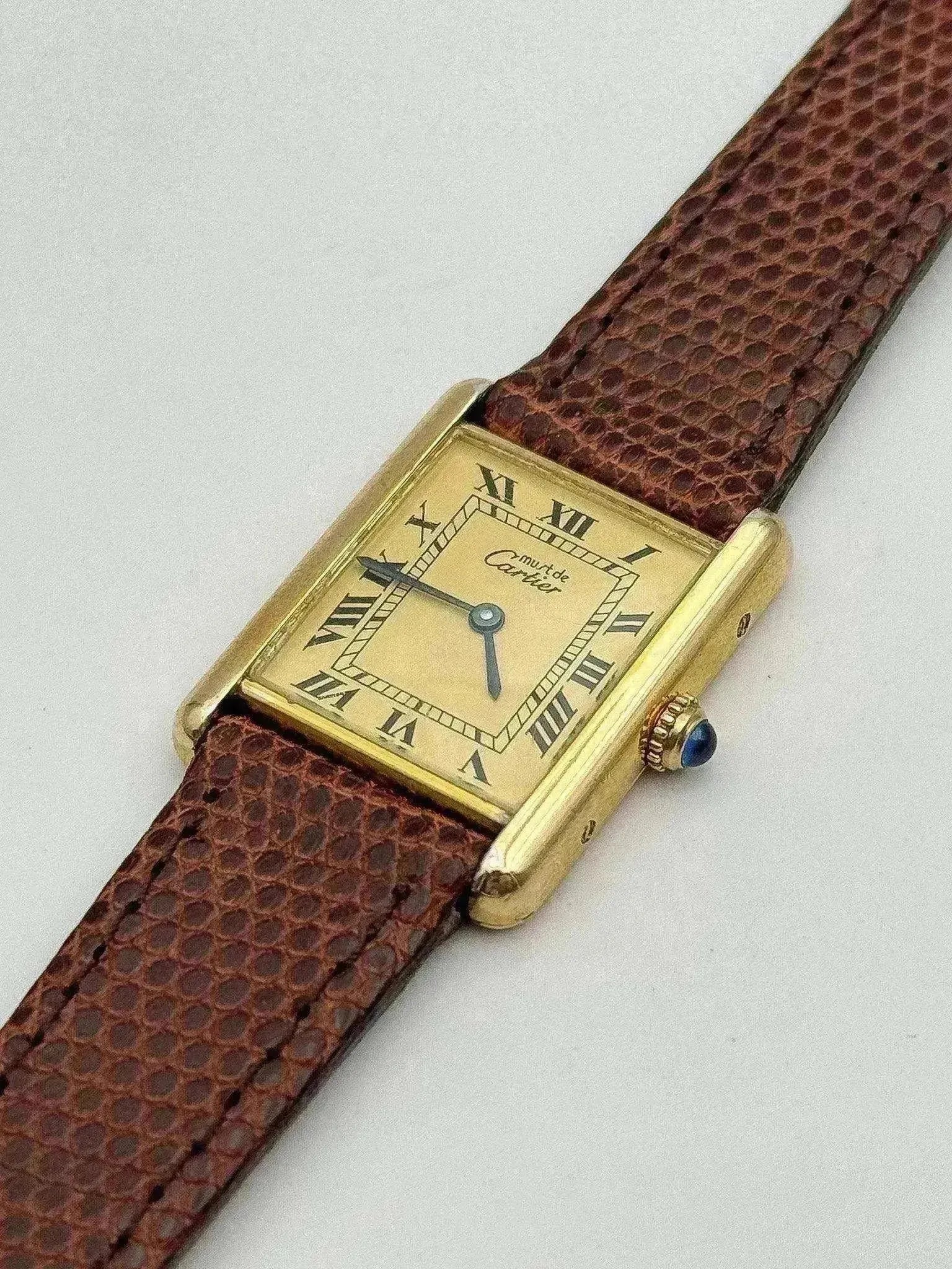Cartier - Tank Must LM Vermeil Cadran Or - 1980S - Atelier Victor