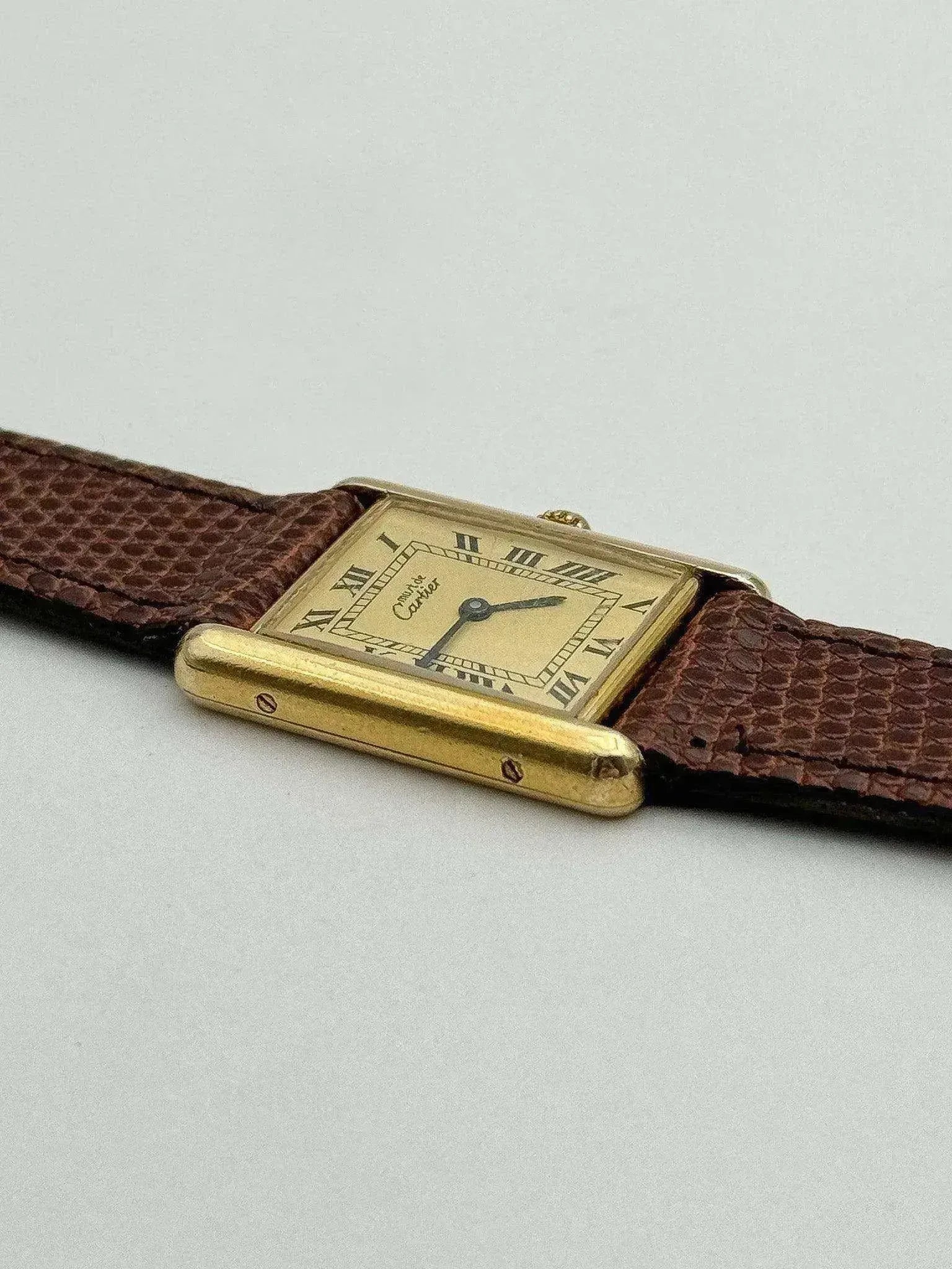 Cartier - Tank Must LM Vermeil Cadran Or - 1980S - Atelier Victor