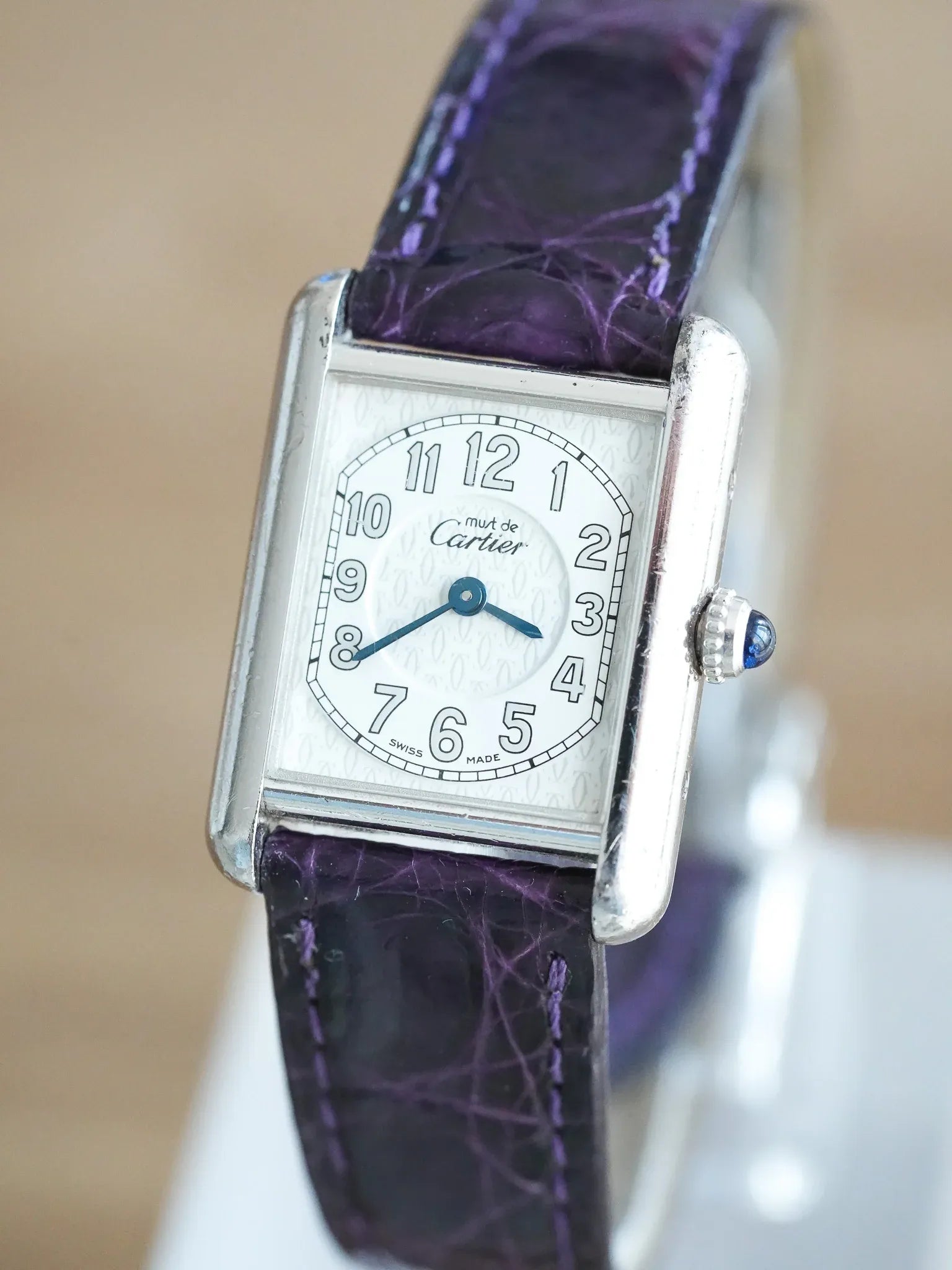 Cartier - Tank Must SM Argent massif avec boucle déployante - 1990s - Atelier Victor - Vintage Shop