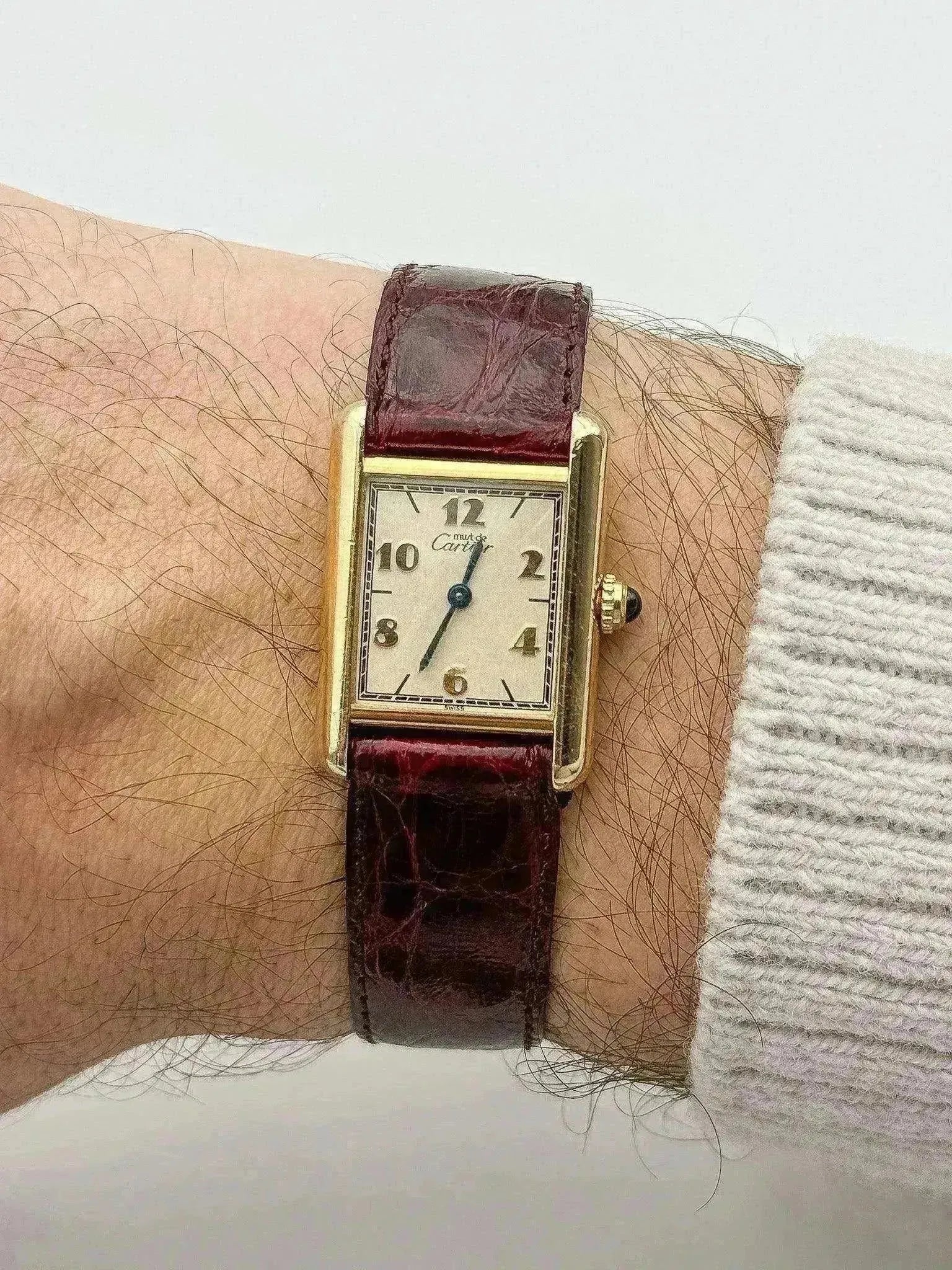Cartier - Tank Must Sm Vermeil arabes - 1980s - Atelier Victor