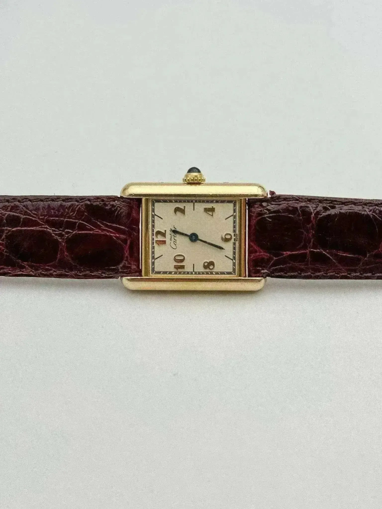 Cartier - Tank Must Sm Vermeil arabes - 1980s - Atelier Victor