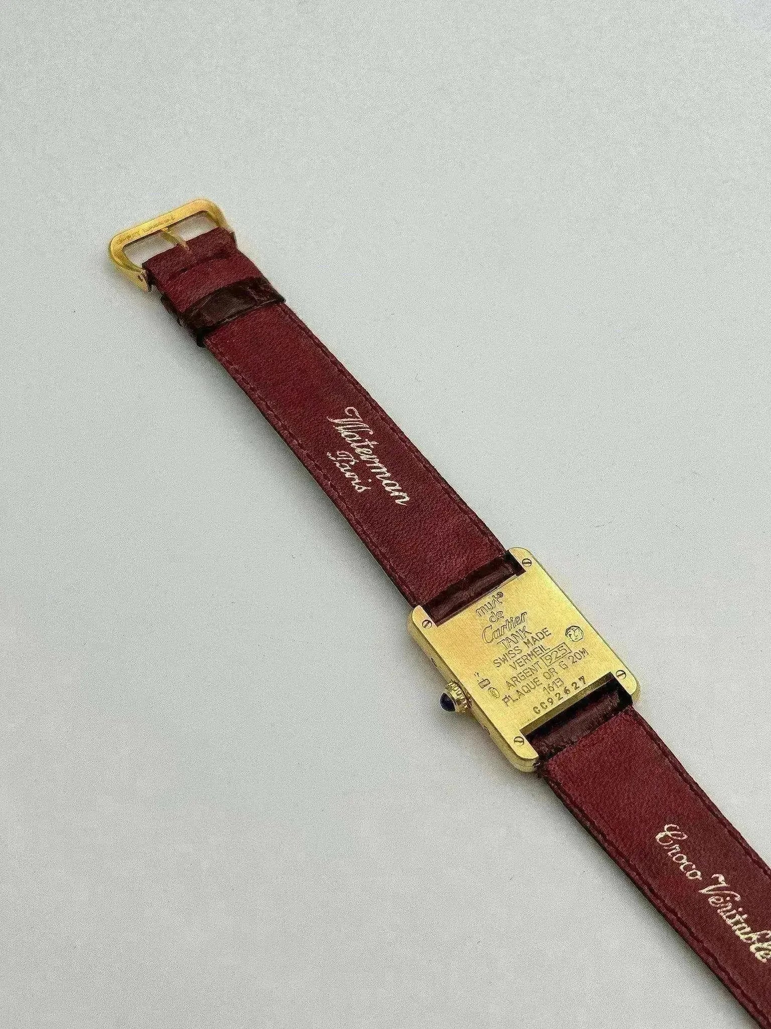 Cartier - Tank Must Sm Vermeil arabes - 1980s - Atelier Victor