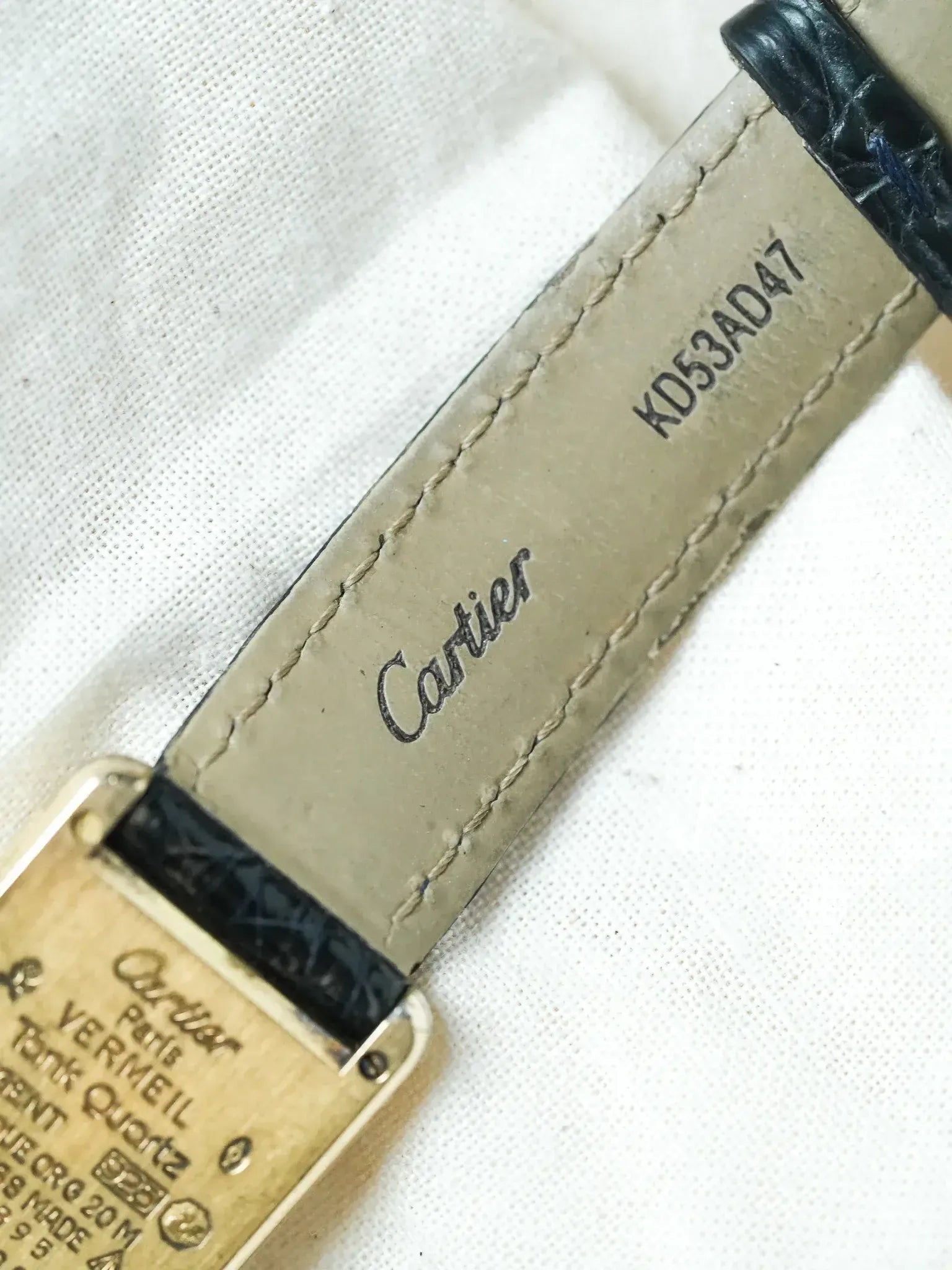 Cartier - Tank Must SM Vermeil Boucle ardillon cadran or - 1990s - Atelier Victor
