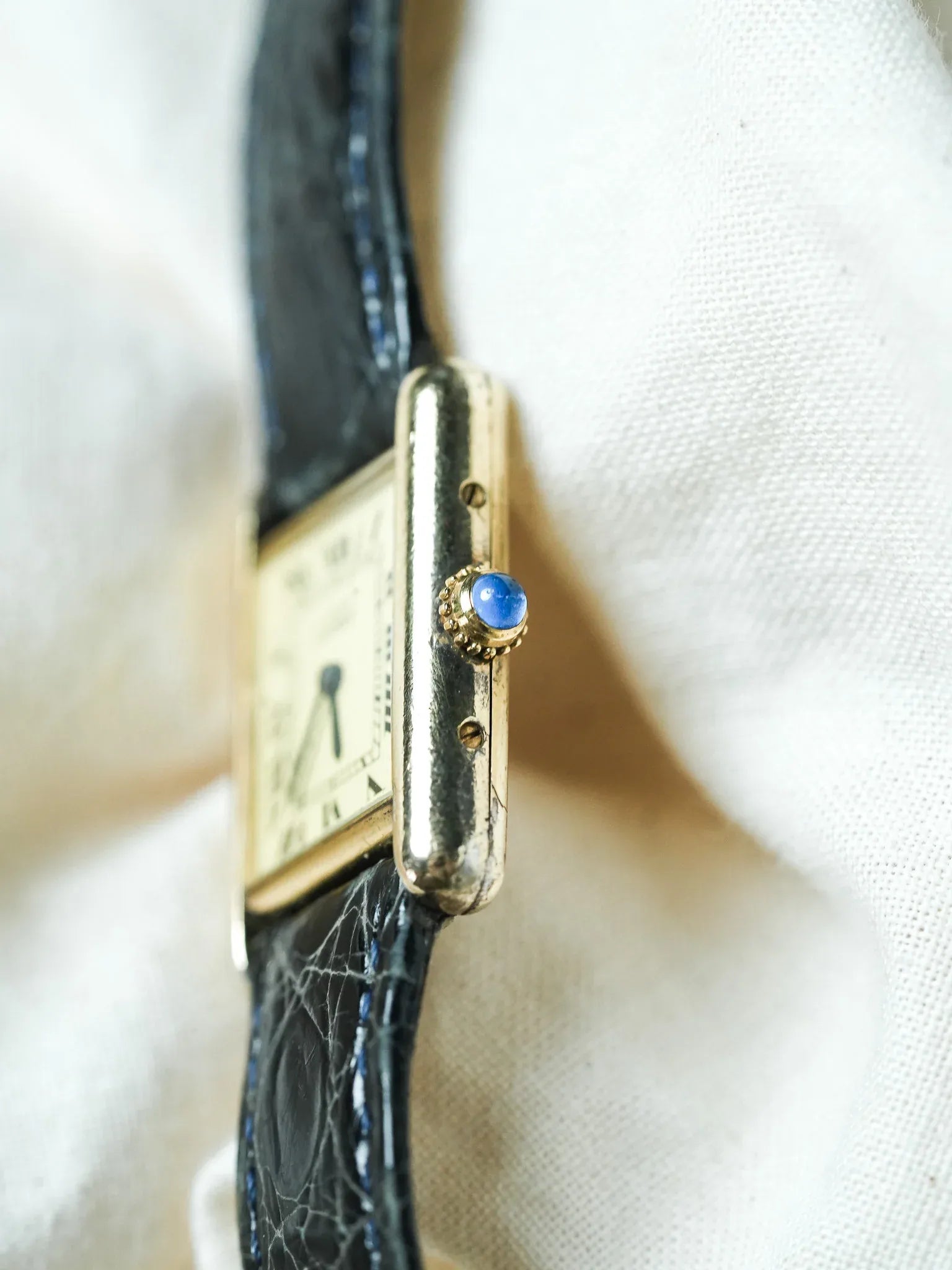 Cartier - Tank Must SM Vermeil Boucle ardillon cadran or - 1990s - Atelier Victor - Vintage Shop
