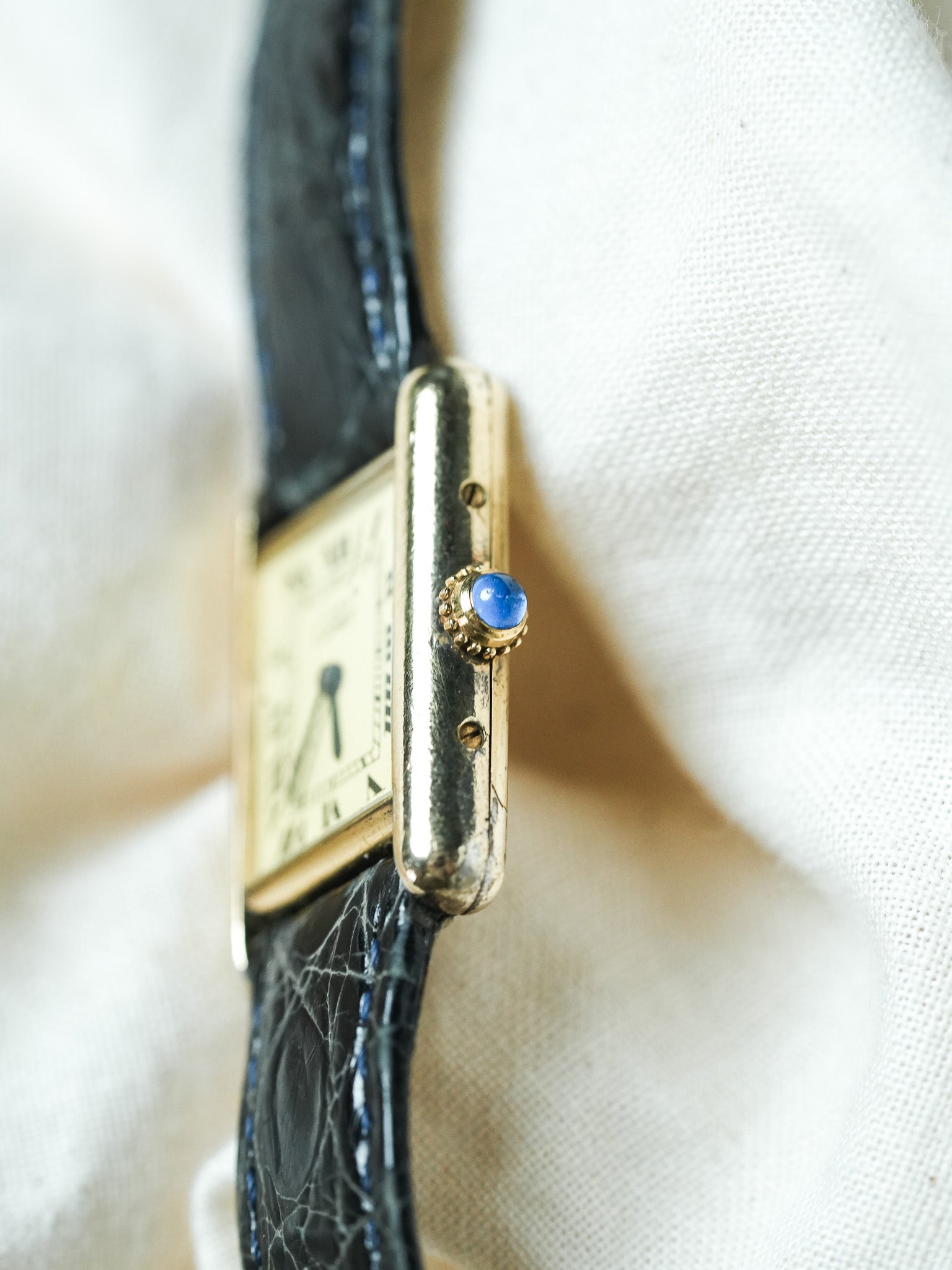Cartier - Tank Must SM Vermeil Boucle ardillon cadran or - 1990s - Atelier Victor - Vintage Shop
