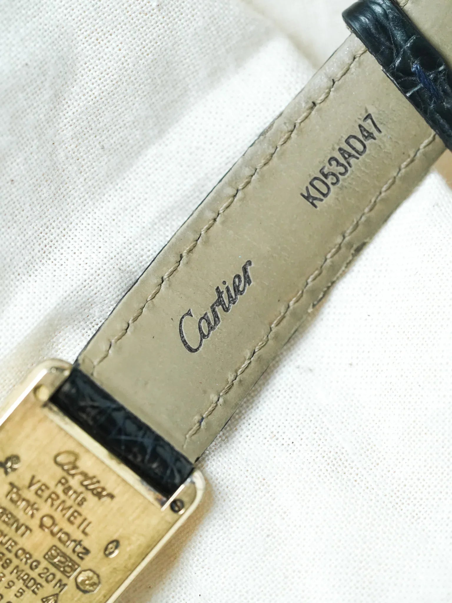 Cartier - Tank Must SM Vermeil Boucle ardillon cadran or - 1990s - Atelier Victor - Vintage Shop