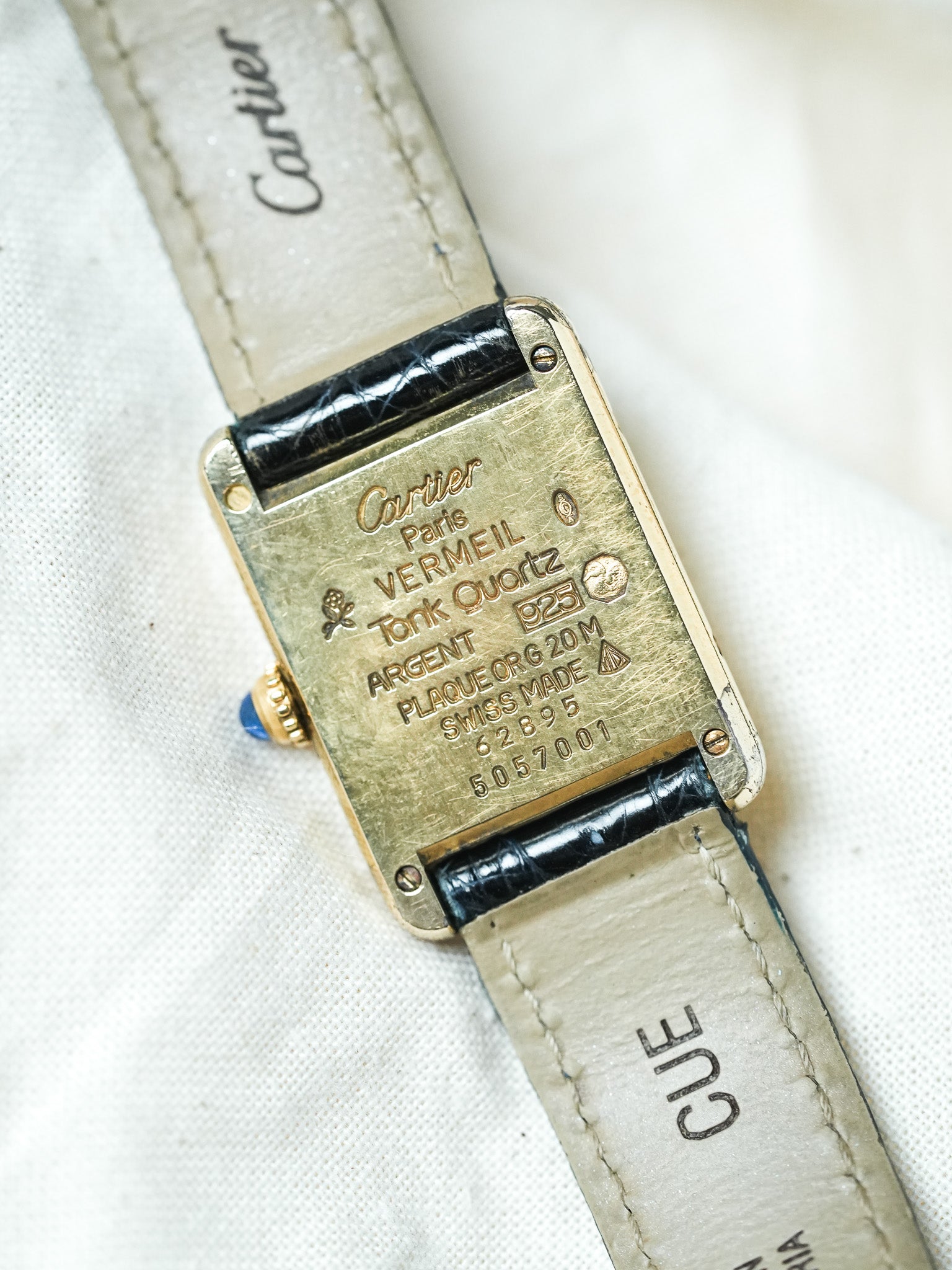 Cartier - Tank Must SM Vermeil Boucle ardillon cadran or - 1990s - Atelier Victor - Vintage Shop