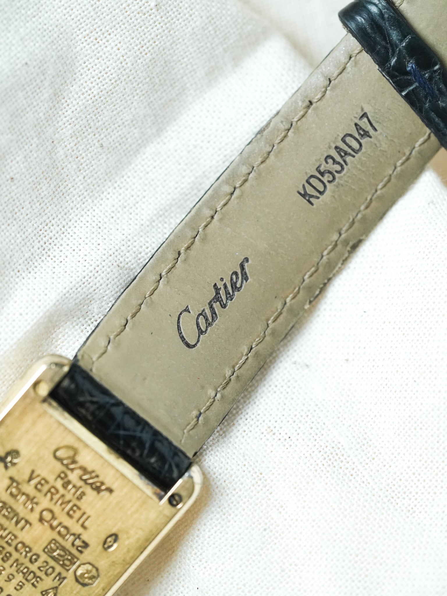 Cartier - Tank Must SM Vermeil Boucle ardillon cadran or - 1990s - Atelier Victor - Vintage Shop