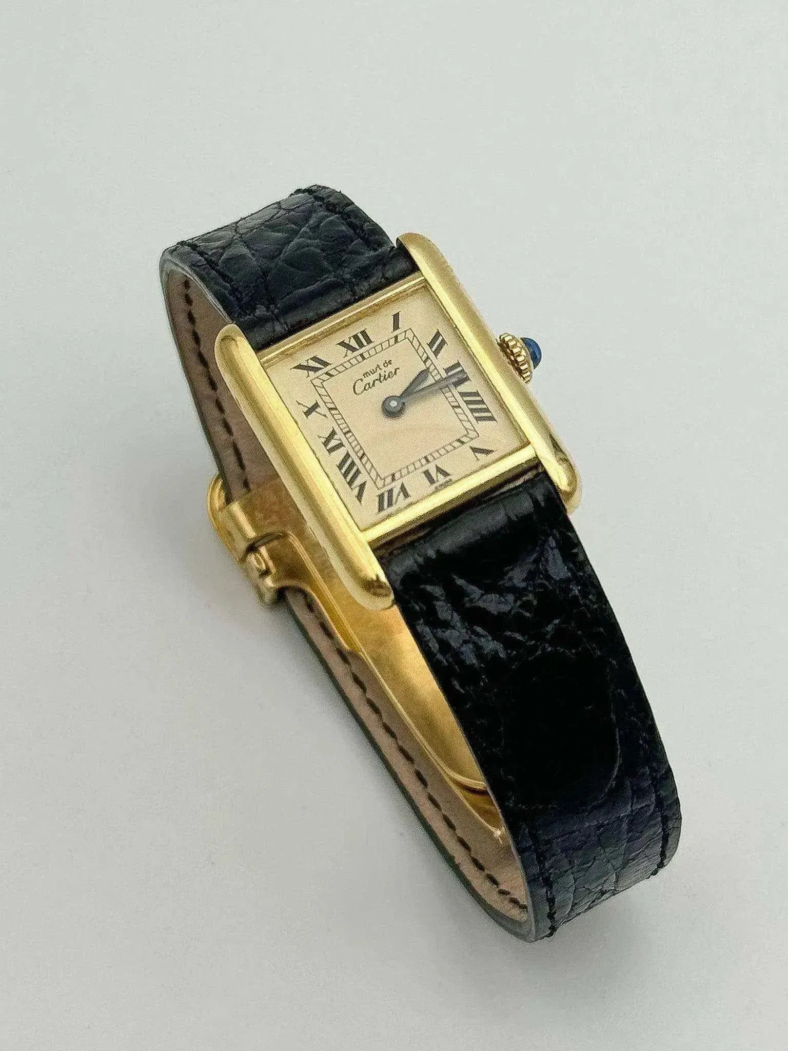 Cartier - Tank Must SM Vermeil Boucle Déployante - 1980s - Atelier Victor