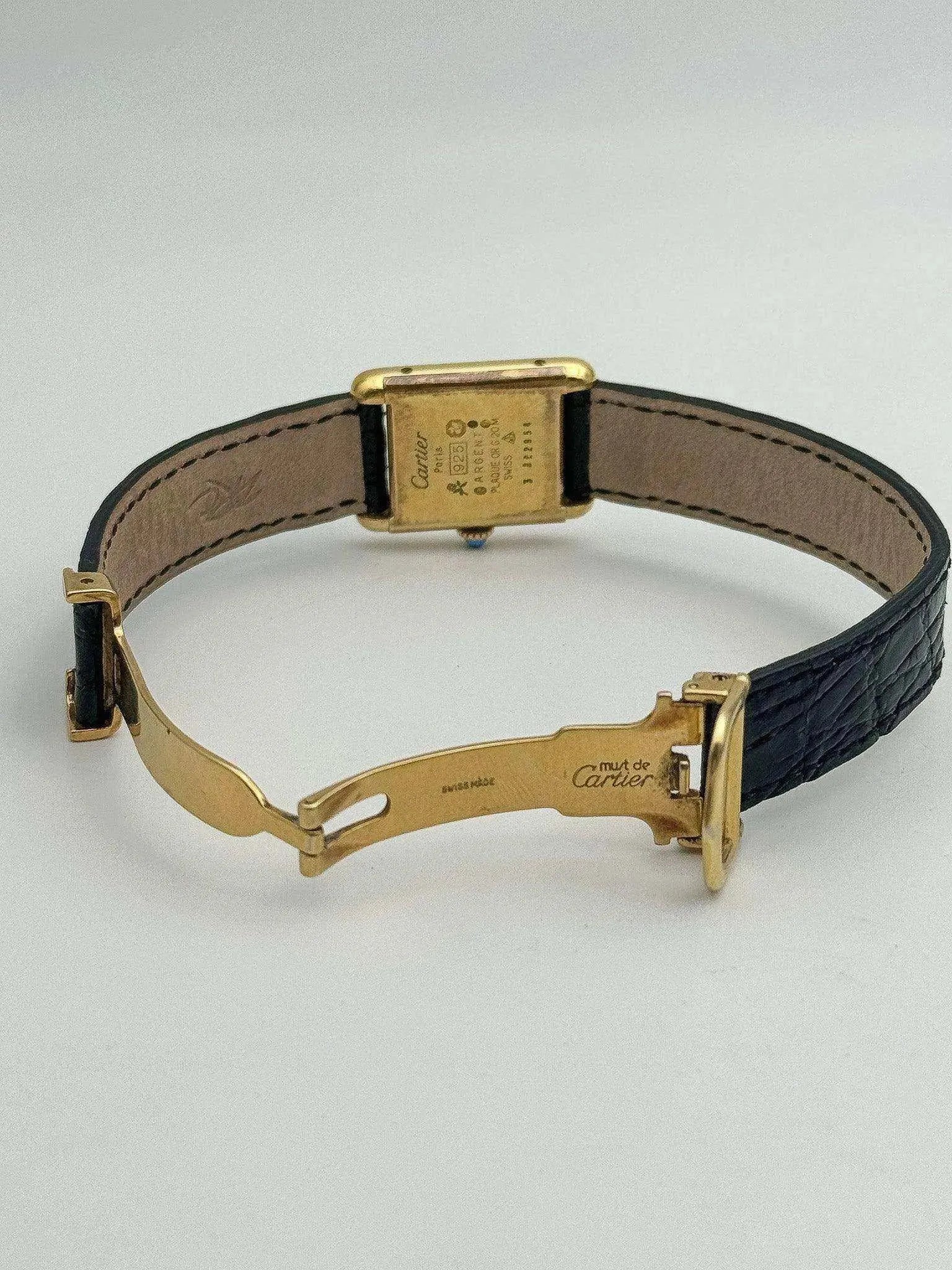 Cartier - Tank Must SM Vermeil Boucle Déployante - 1980s - Atelier Victor Paris - Vintage Watch Shop Dubai