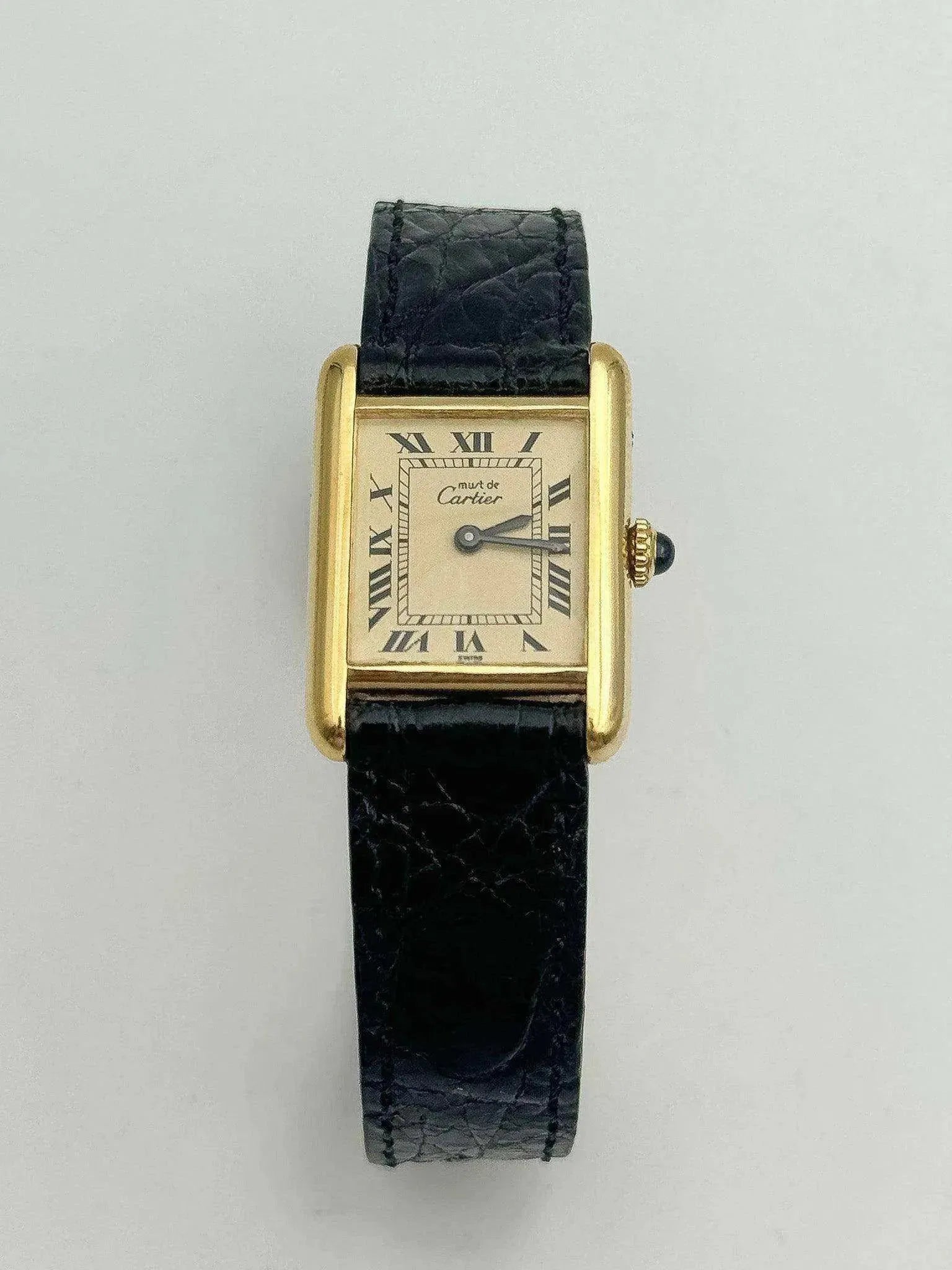Cartier - Tank Must SM Vermeil Boucle Déployante - 1980s - Atelier Victor - Vintage Shop
