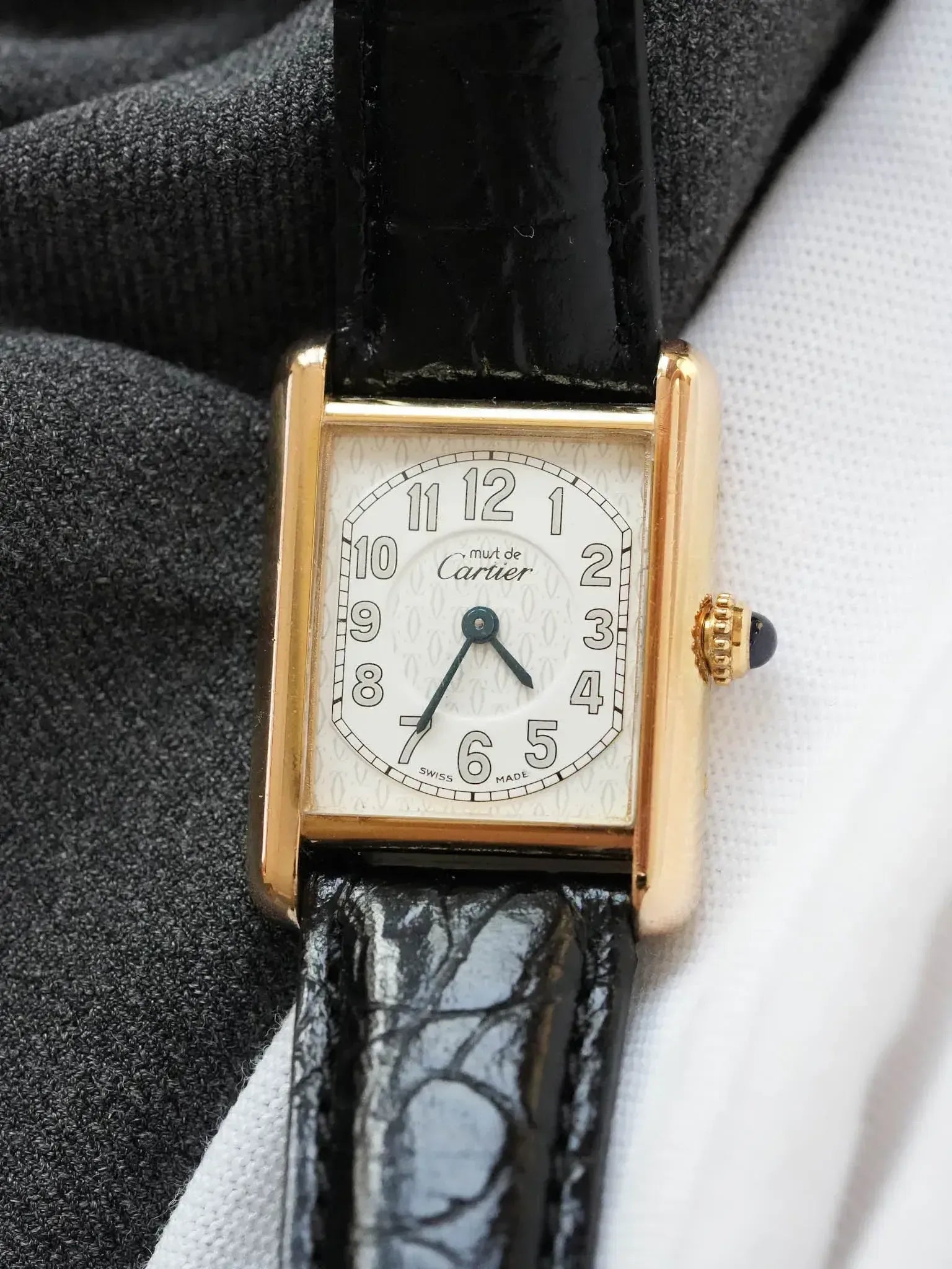 Cartier - Tank Must SM Vermeil Cadran Chiffre Arabes - 1990s - Atelier Victor