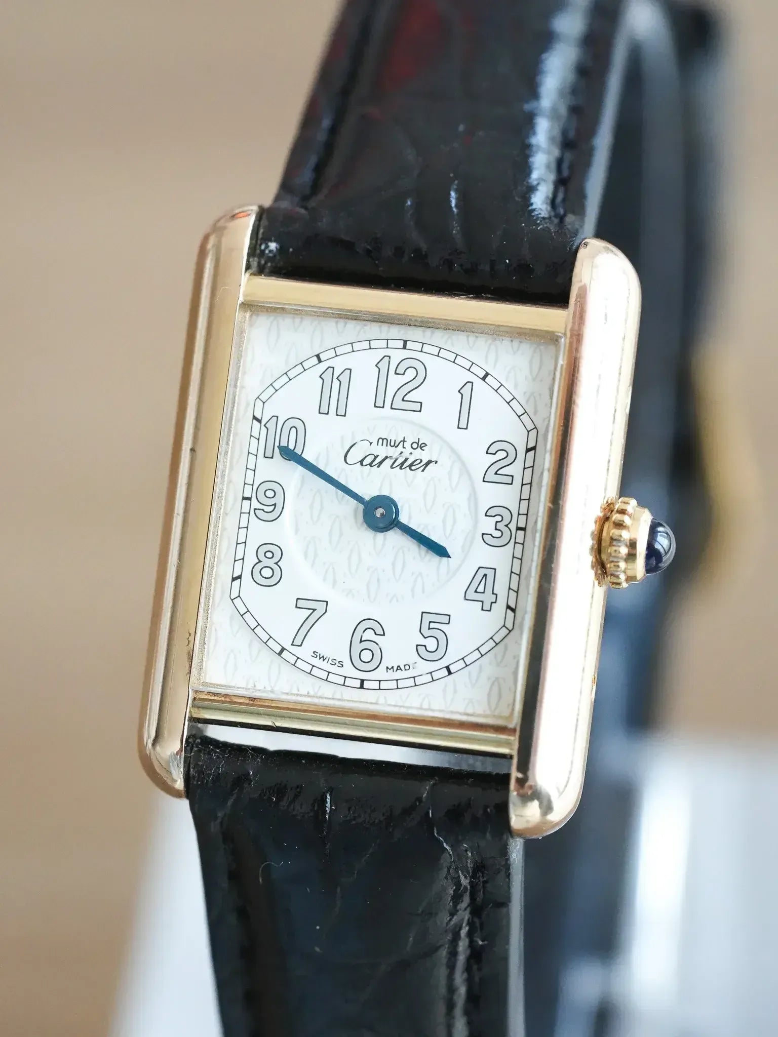 Cartier - Tank Must SM Vermeil Cadran Chiffre Arabes - 1990s - Atelier Victor