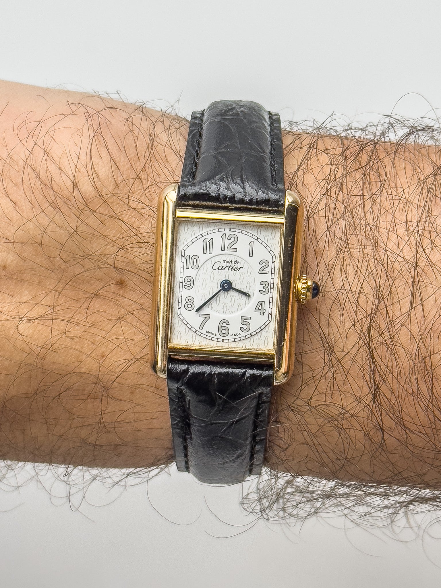 Cartier - Tank Must SM Vermeil Cadran Chiffre Arabes - 1990s - Atelier Victor - Vintage Shop