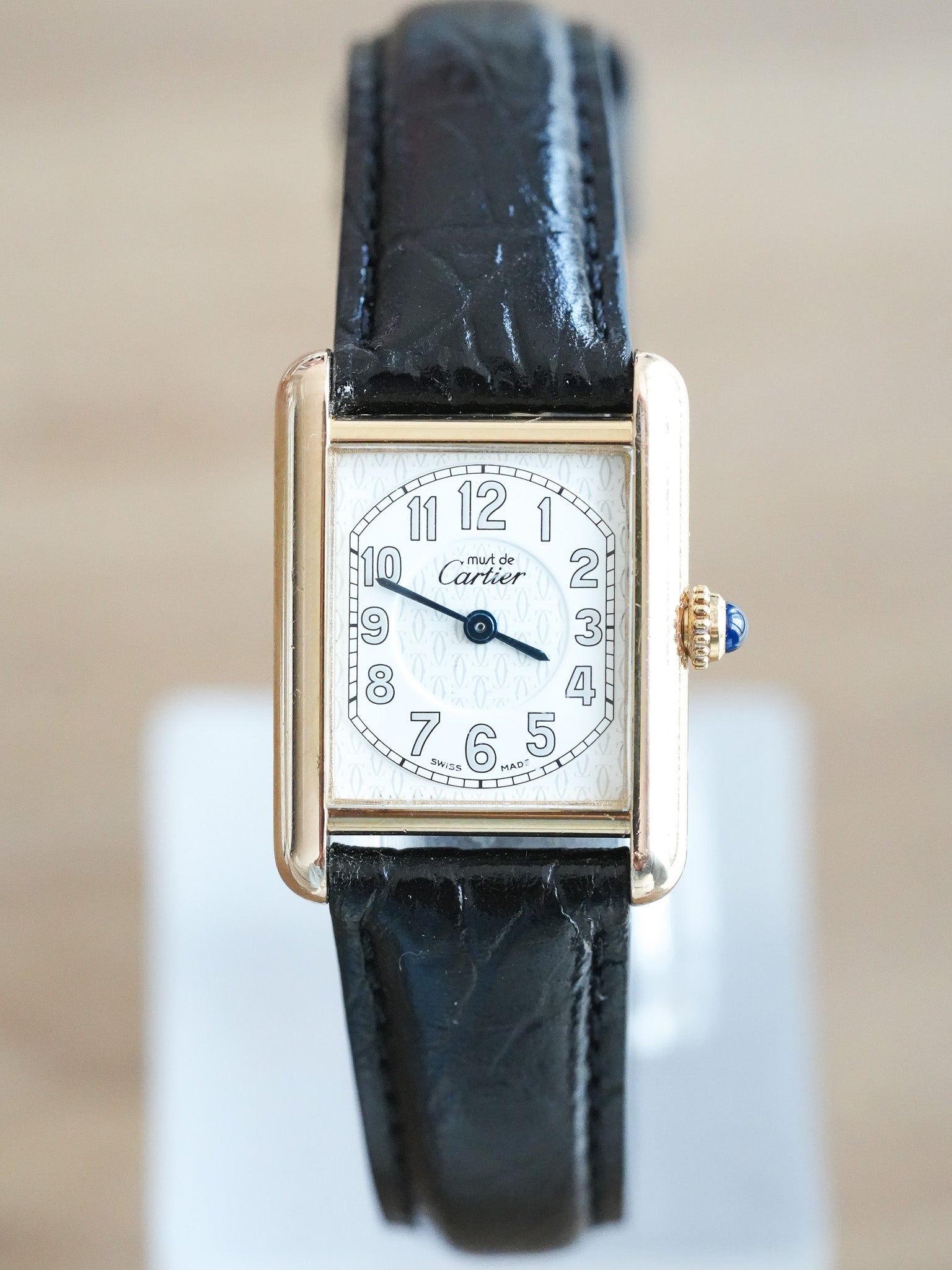 Cartier - Tank Must SM Vermeil Cadran Chiffre Arabes - 1990s - Atelier Victor - Vintage Shop