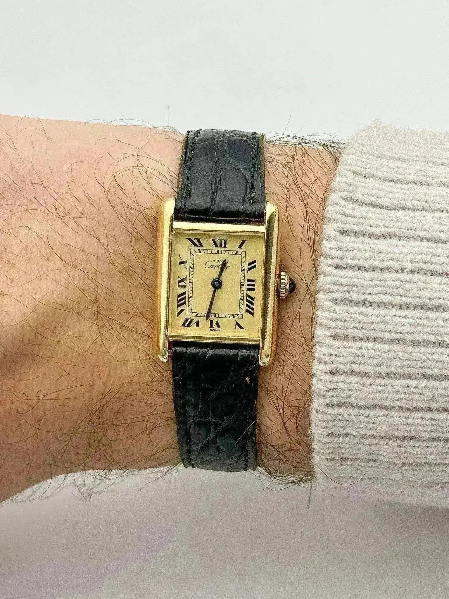 Cartier - Tank Must Sm Vermeil Cadran or - 1980s - Atelier Victor