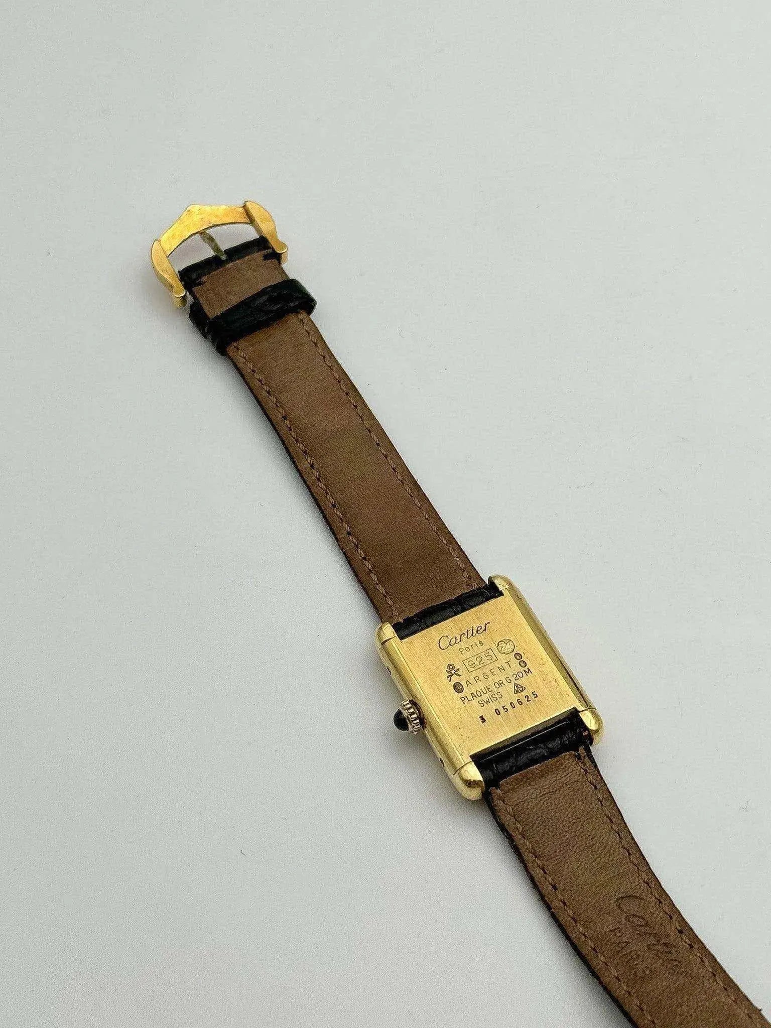 Cartier - Tank Must Sm Vermeil Cadran or - 1980s - Atelier Victor - Vintage Shop