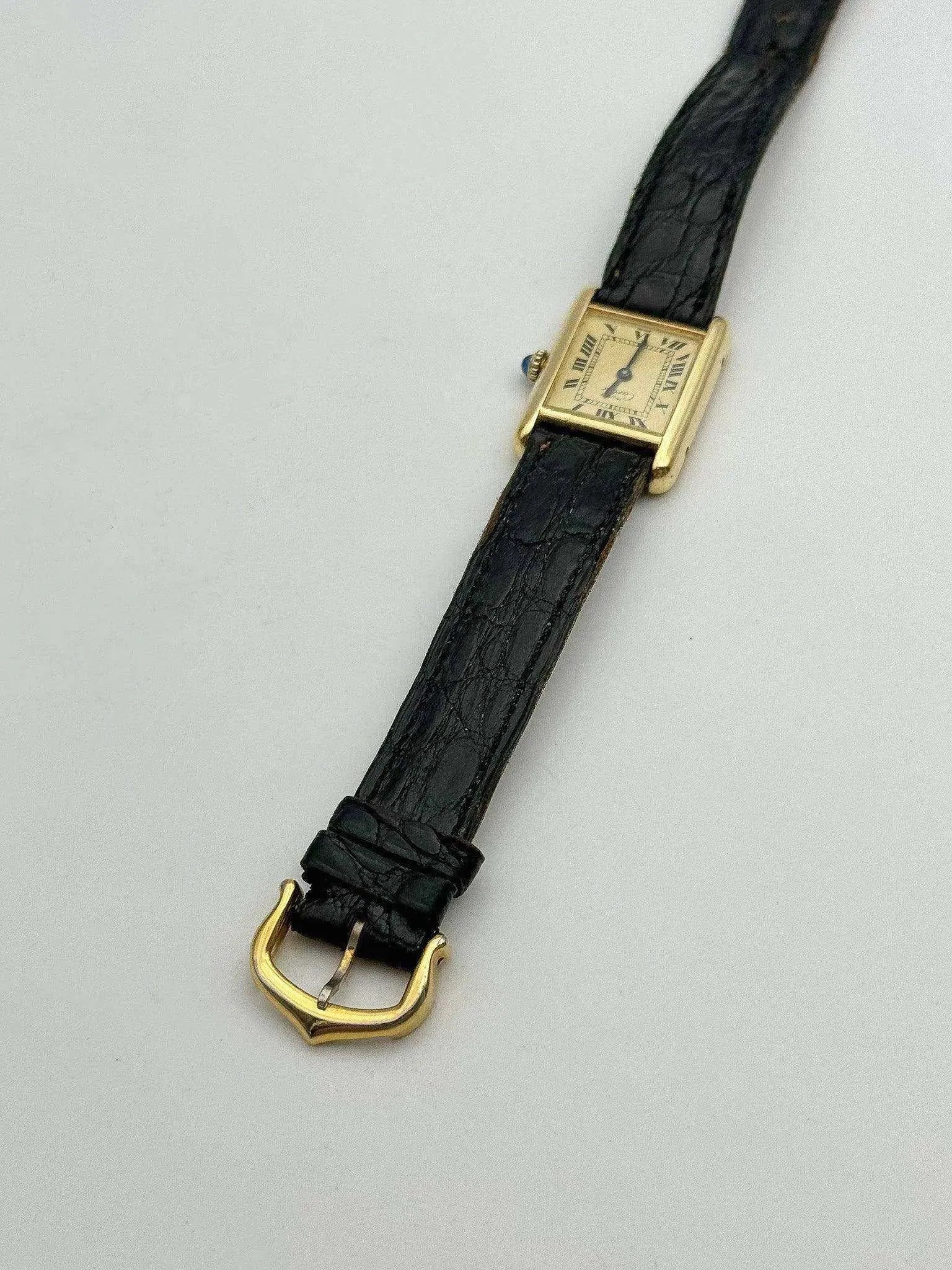Cartier - Tank Must Sm Vermeil Cadran or - 1980s - Atelier Victor - Vintage Shop