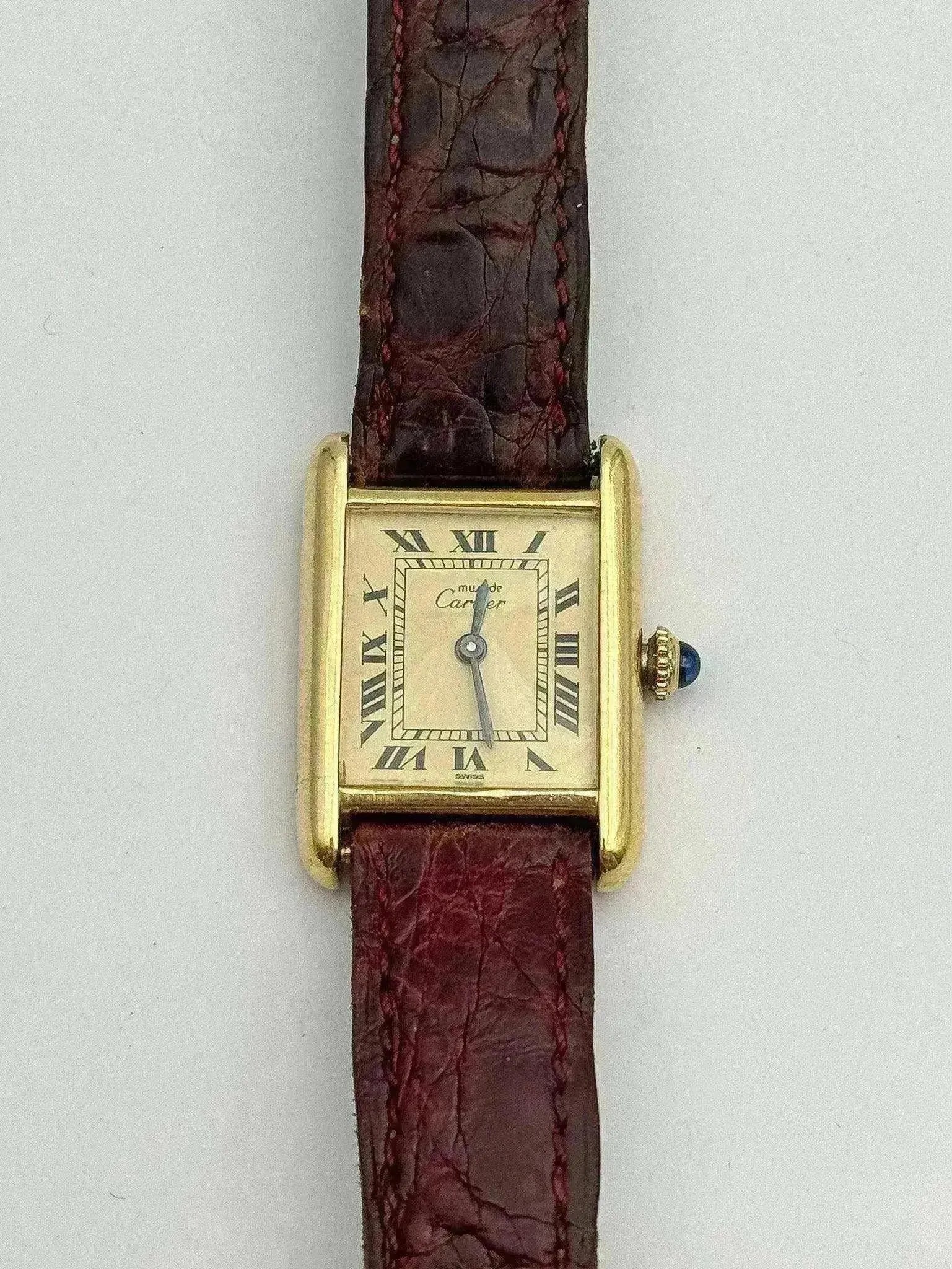 Cartier - Tank Must Vermeil Boucle ardillon Cadran or - 1980s - Atelier Victor