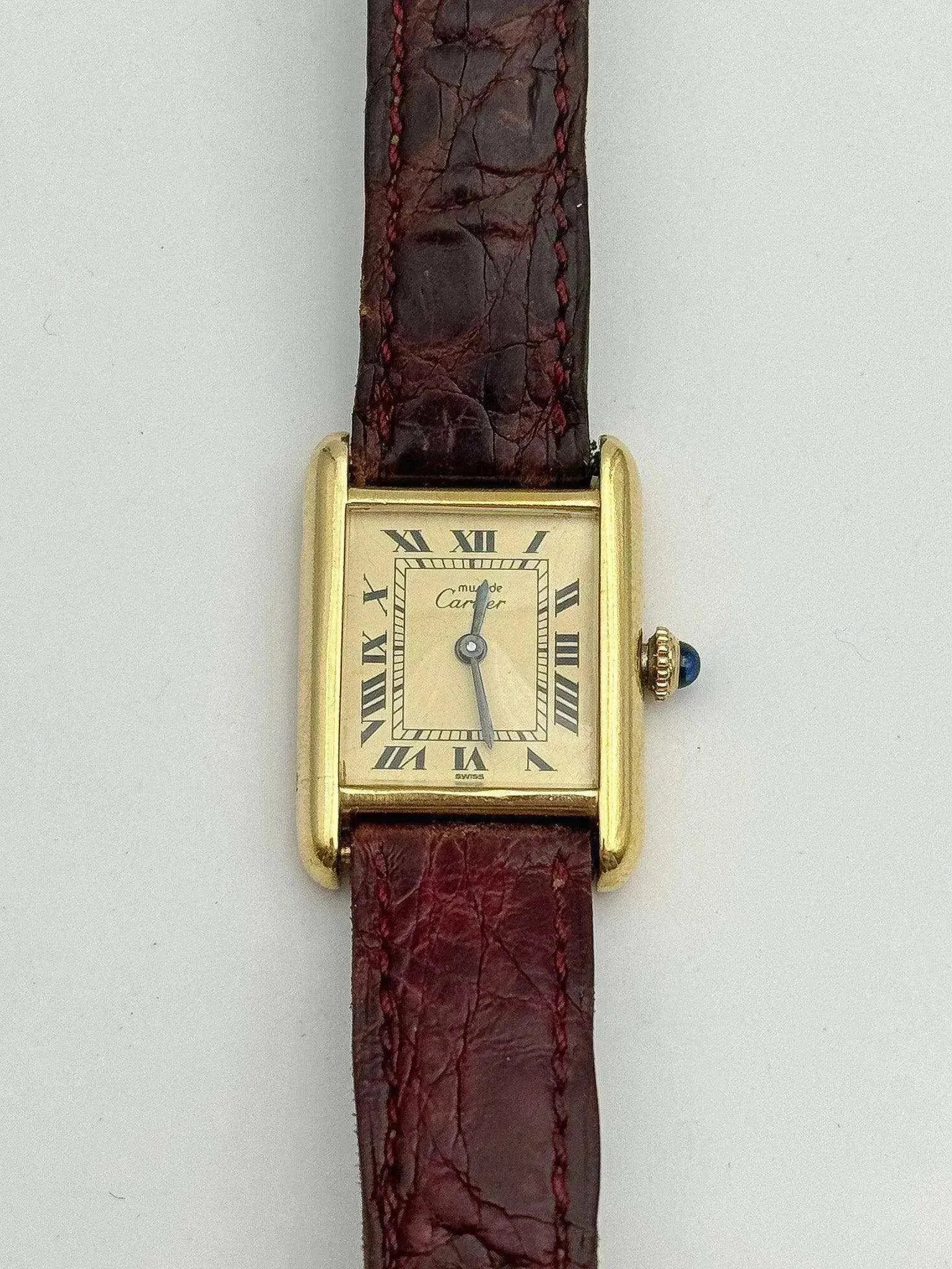 Cartier - Tank Must Vermeil Boucle ardillon Cadran or - 1980s - Atelier Victor