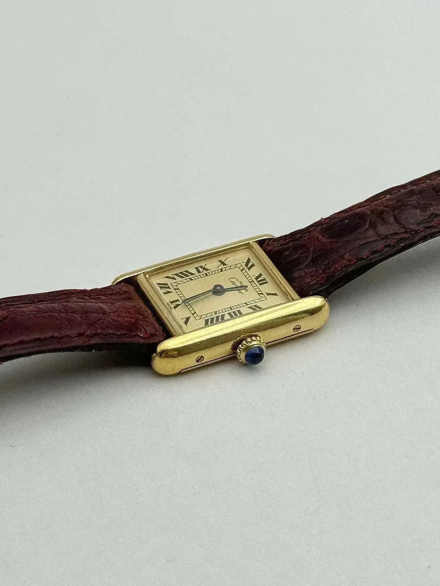 Cartier - Tank Must Vermeil Boucle ardillon Cadran or - 1980s - Atelier Victor