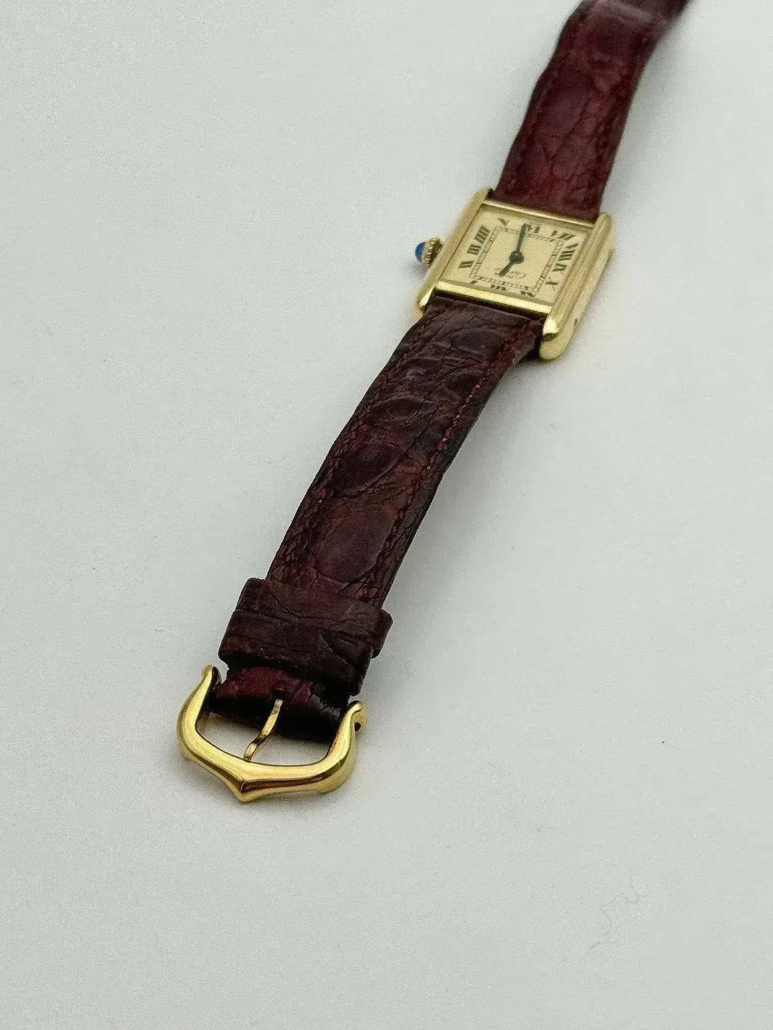 Cartier - Tank Must Vermeil Boucle ardillon Cadran or - 1980s - Atelier Victor