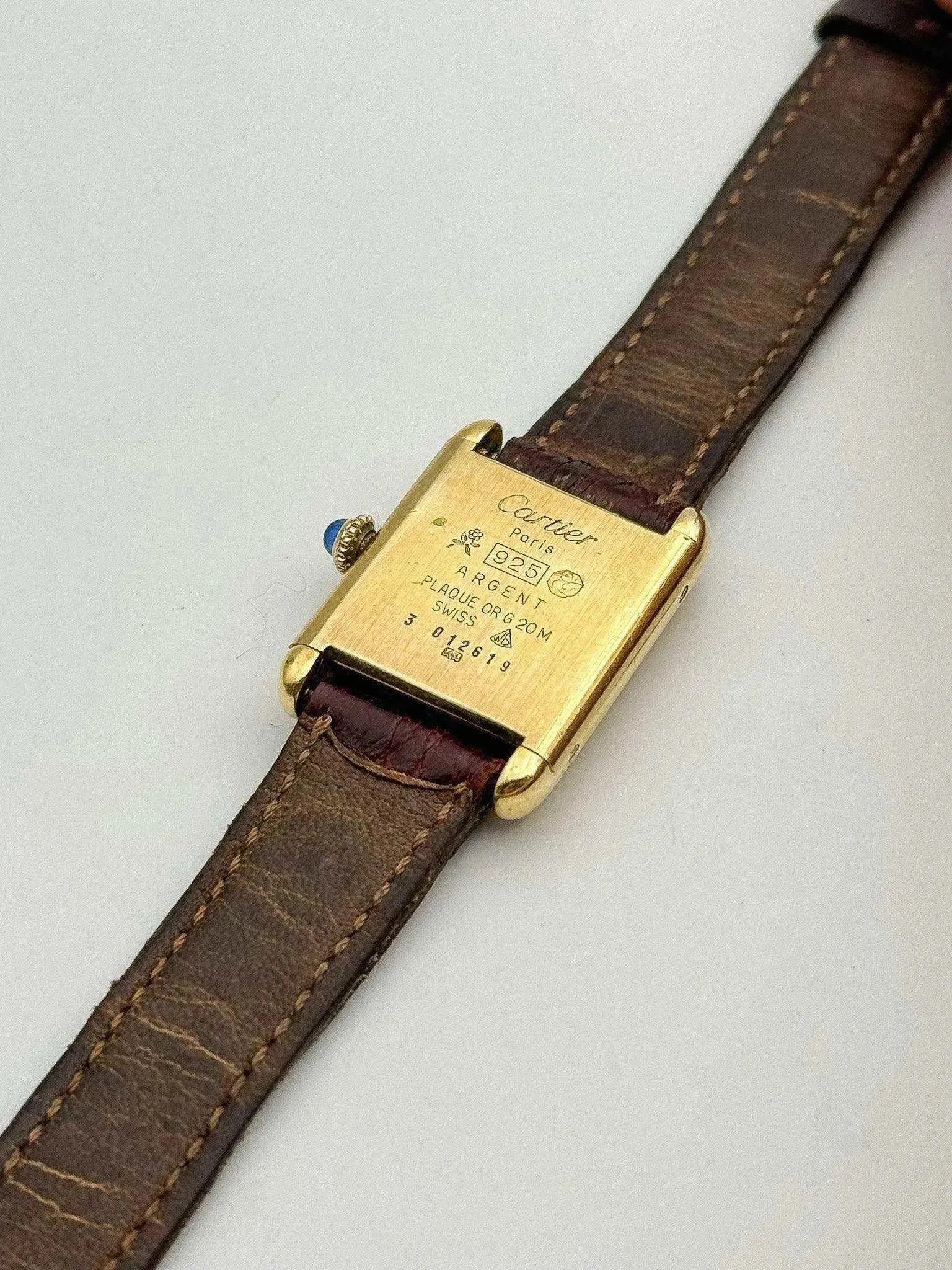 Cartier - Tank Must Vermeil Boucle ardillon Cadran or - 1980s - Atelier Victor - Vintage Shop