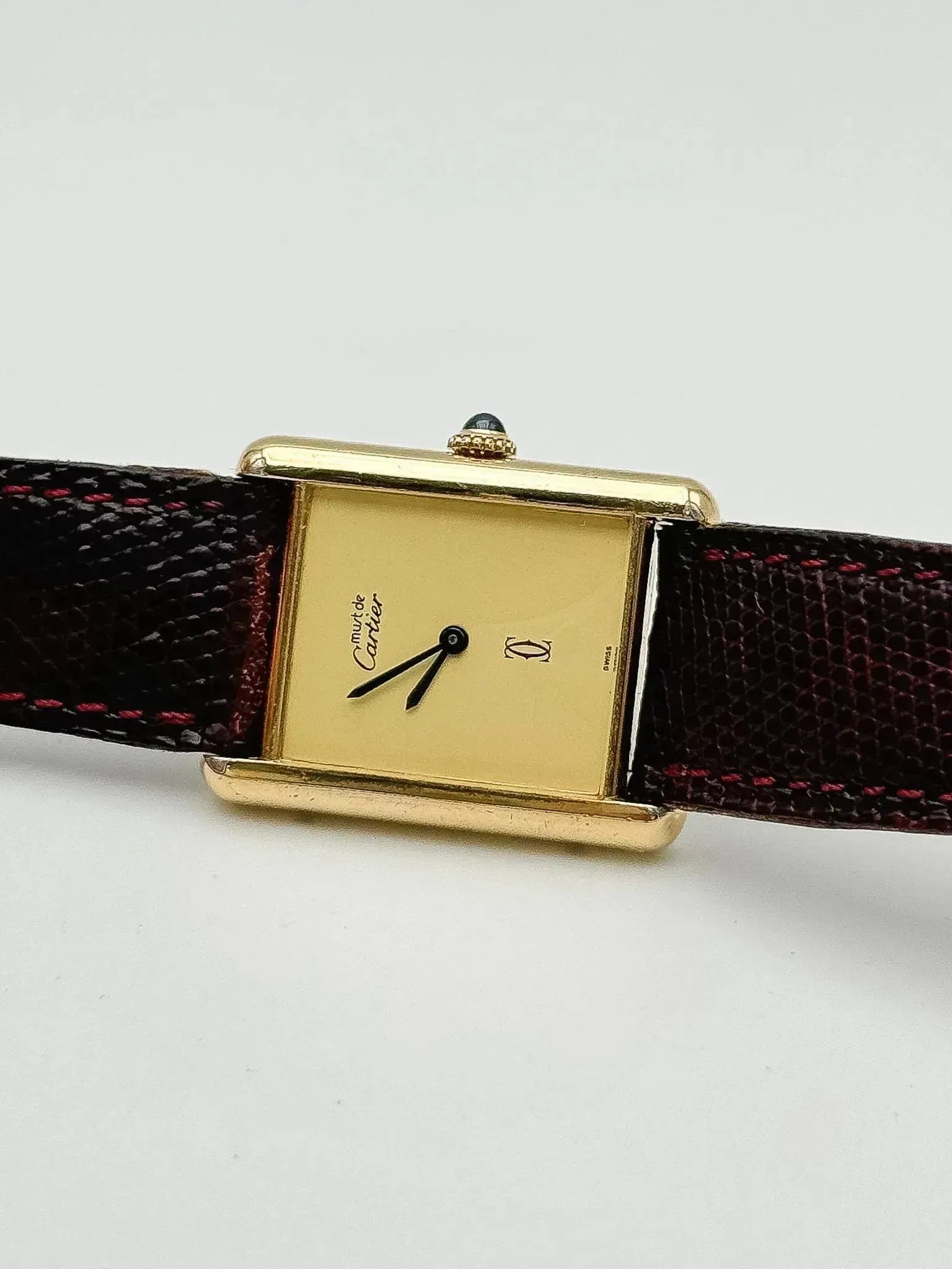 Cartier - Tank Must Vermeil Cadran Lemon - Boite & Papier - 1981 - Atelier Victor