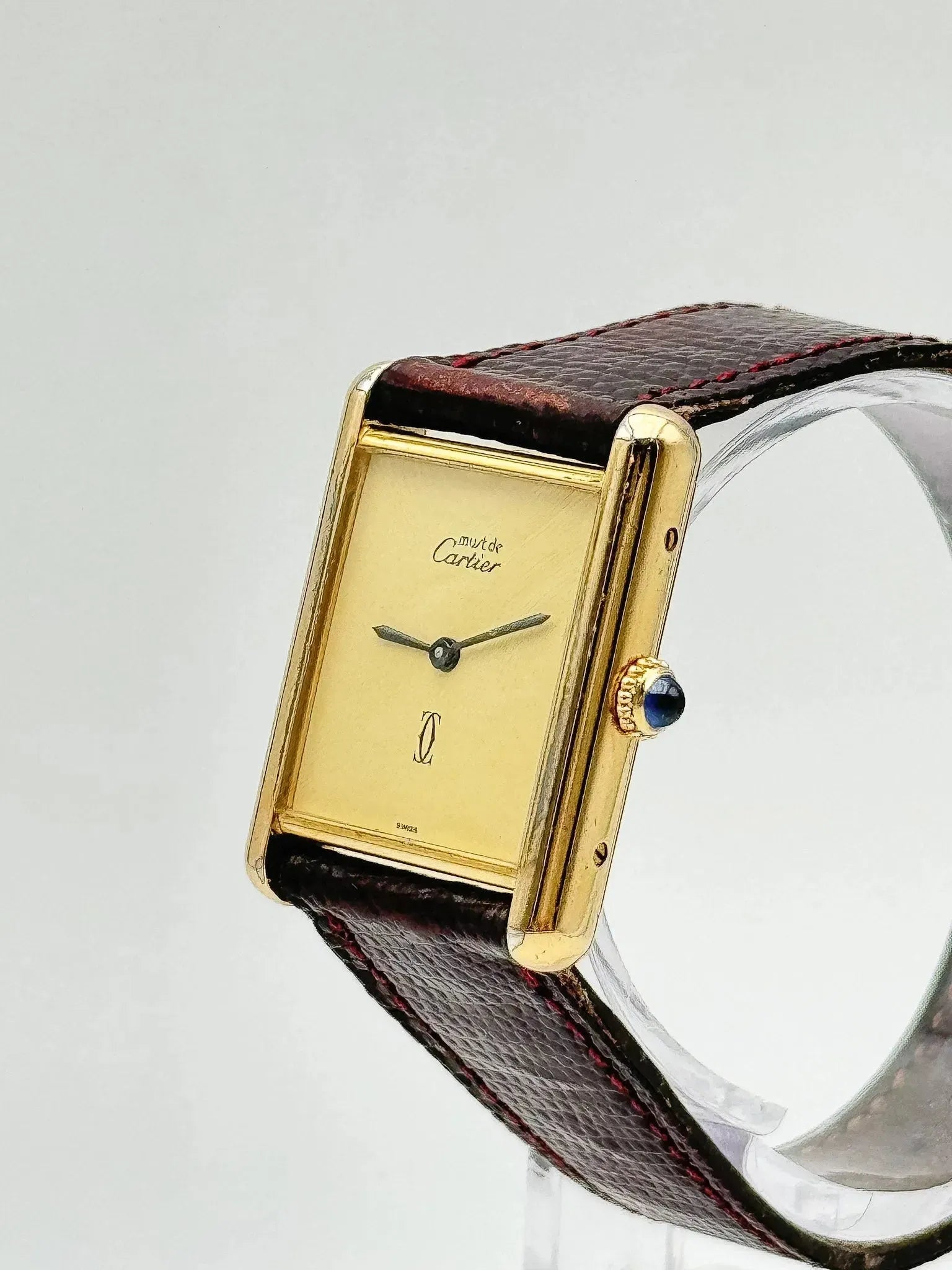 Cartier - Tank Must Vermeil Cadran Lemon - Boite & Papier - 1981 - Atelier Victor - Vintage Shop