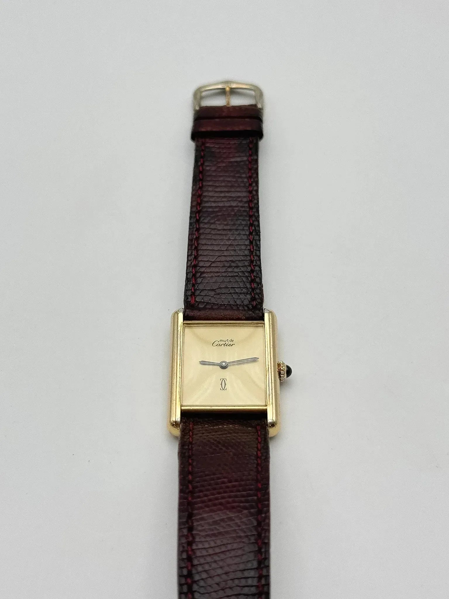Cartier - Tank Must Vermeil Cadran Lemon - Boite & Papier - 1981 - Atelier Victor - Vintage Shop