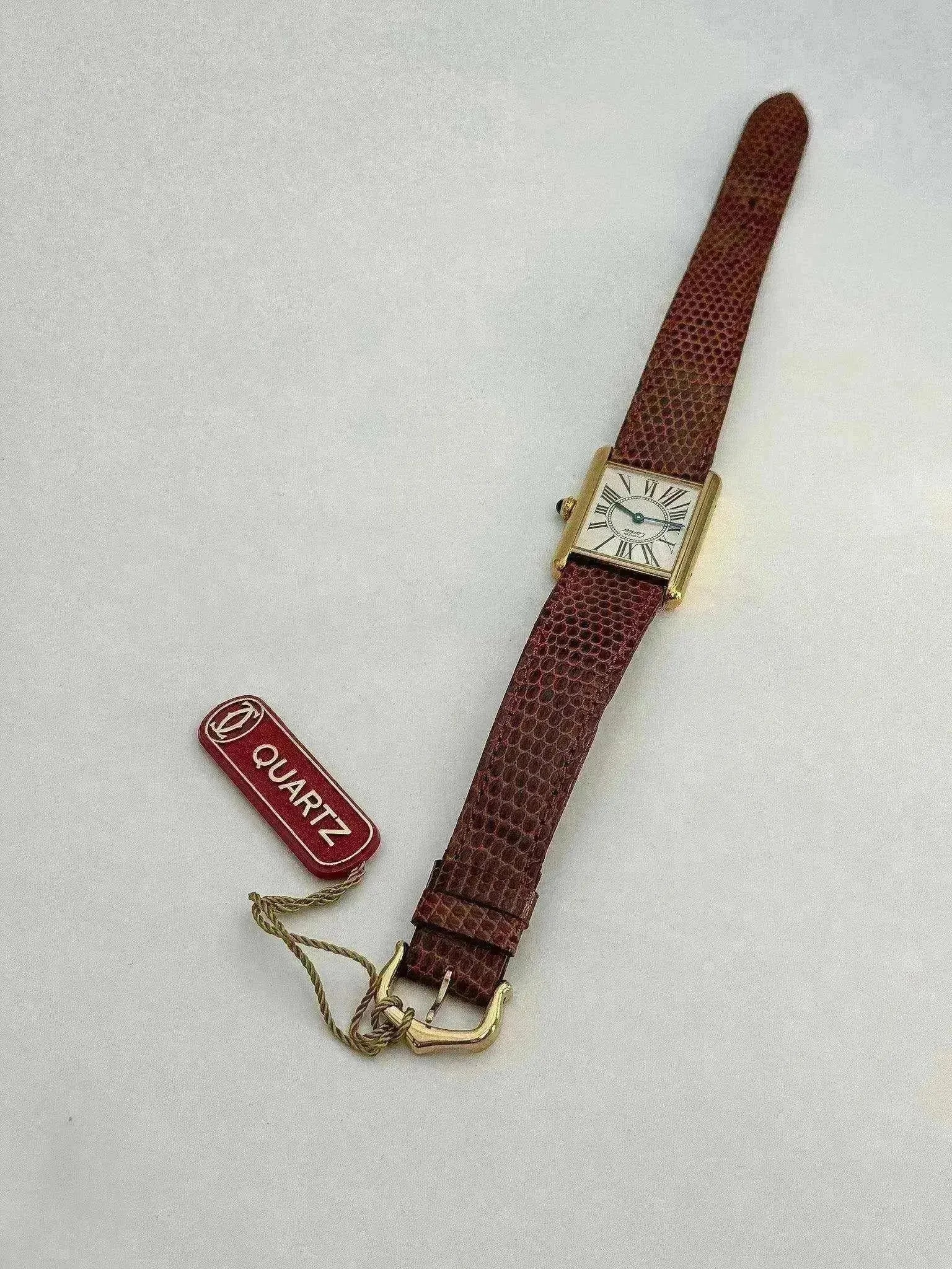 Cartier - Tank Must Vermeil Cadran Opalan - 1980s - Atelier Victor