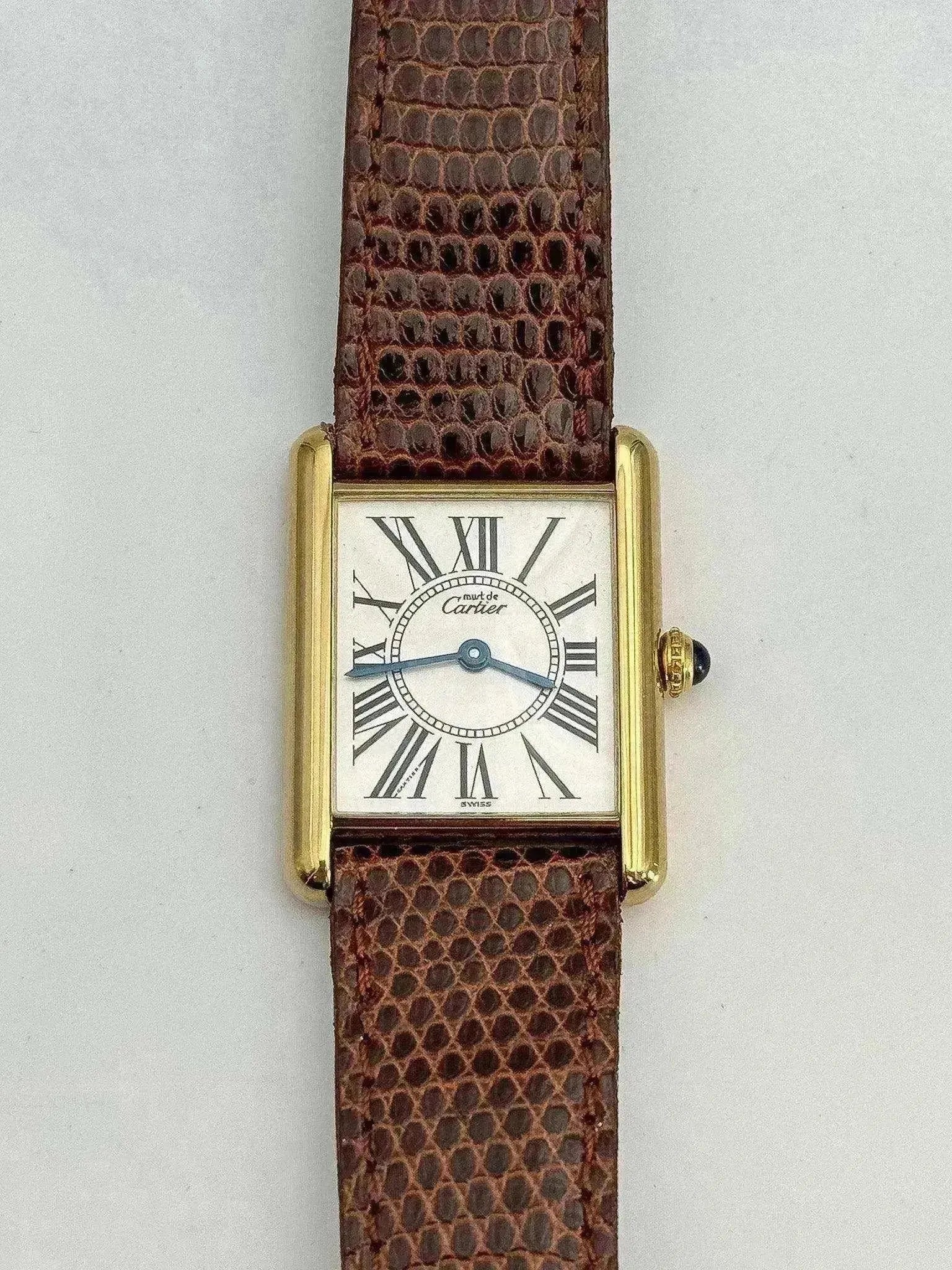 Cartier - Tank Must Vermeil Cadran Opalan - 1980s - Atelier Victor