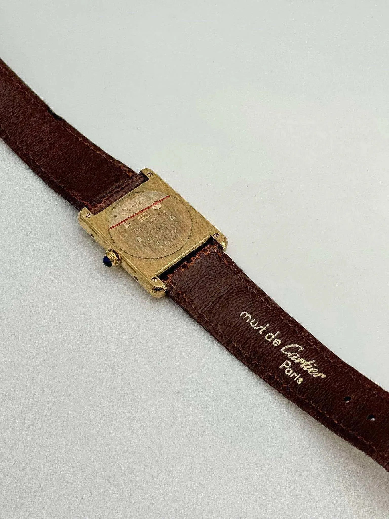 Cartier - Tank Must Vermeil Cadran Opalan - 1980s - Atelier Victor Paris - Vintage Watch Shop Dubai