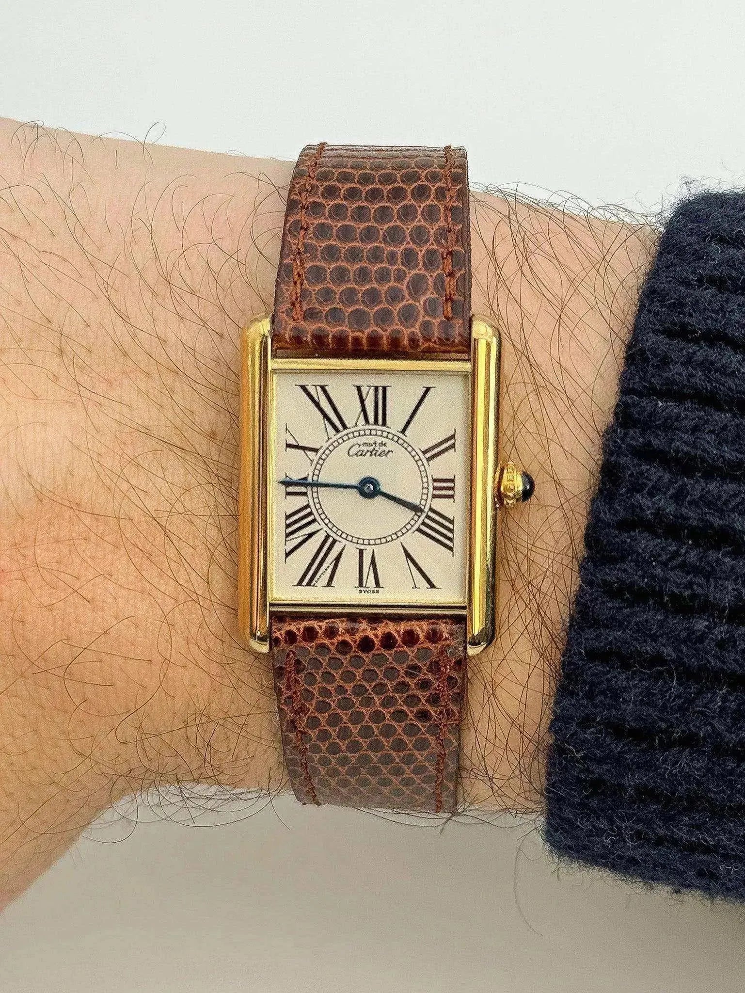 Cartier - Tank Must Vermeil Cadran Opalan - 1980s - Atelier Victor - Vintage Shop