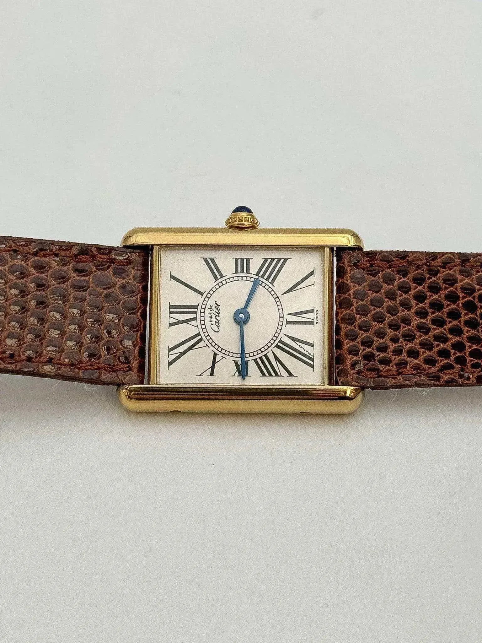 Cartier - Tank Must Vermeil Cadran Opalan - 1980s - Atelier Victor - Vintage Shop