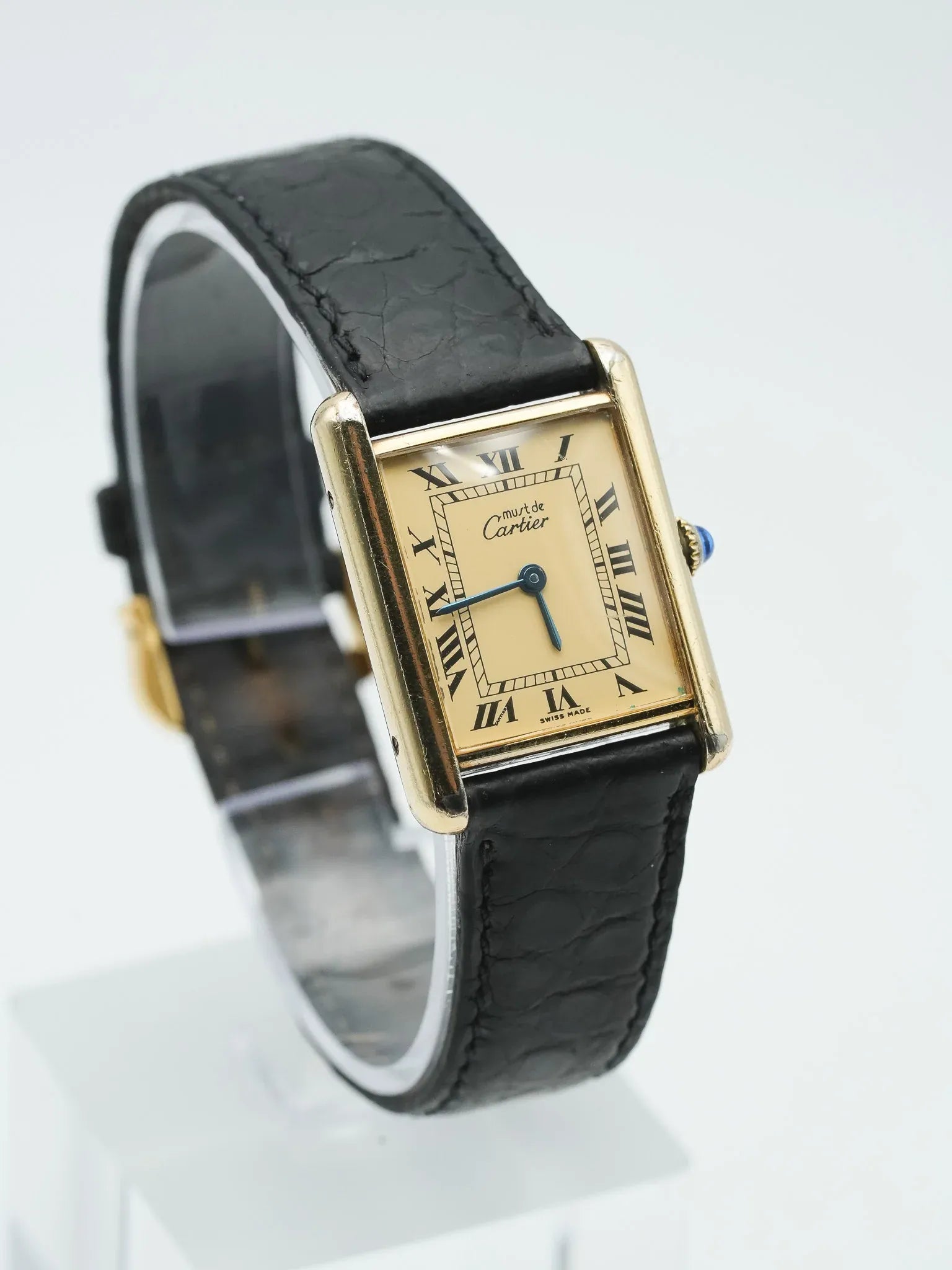 Cartier - Tank Must Vermeil Cadran Romain - 1980s - Atelier Victor - Vintage Shop