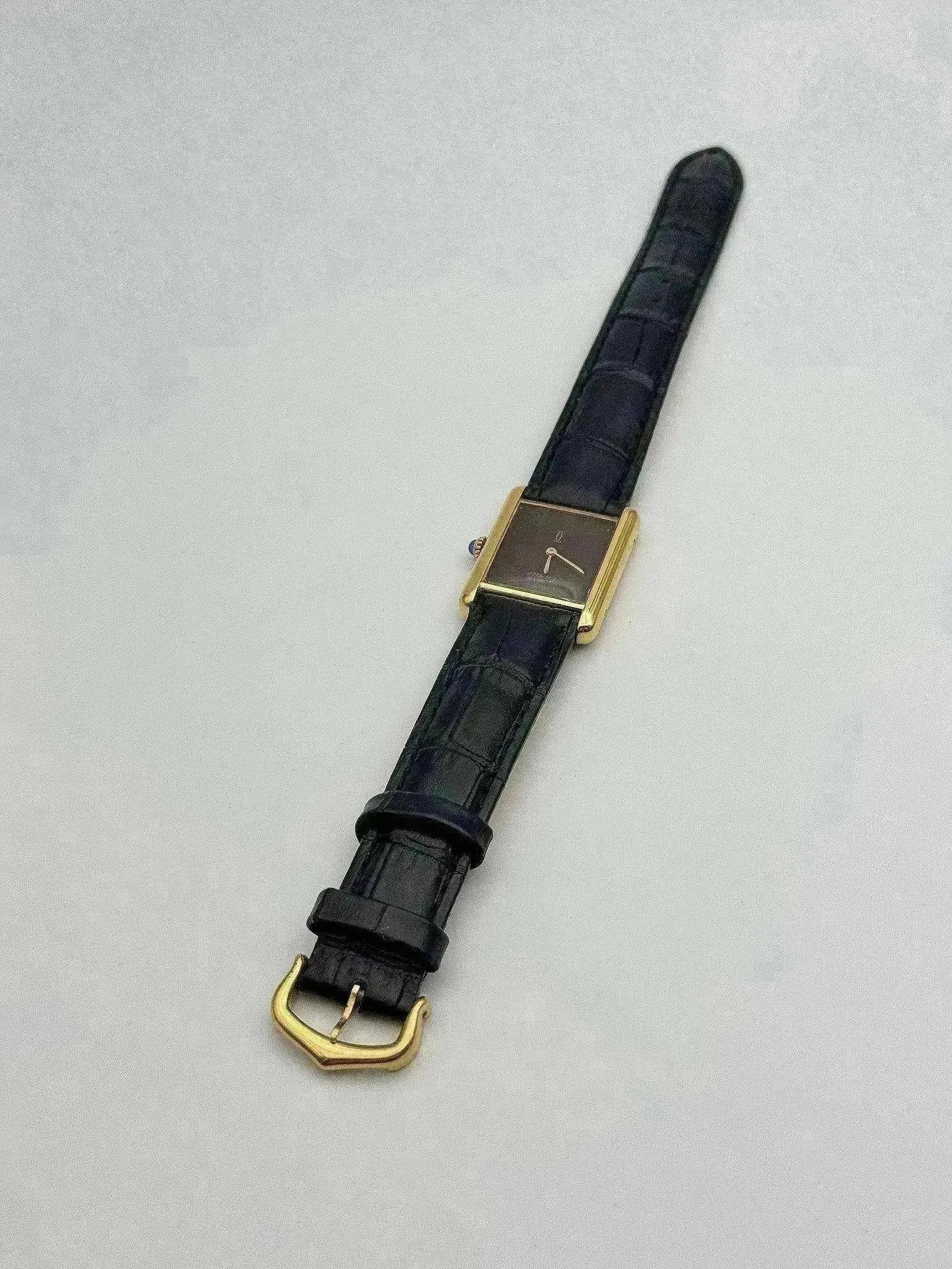 Cartier - Tank Must Vermeil Cadran "wood" - 1980S - Atelier Victor