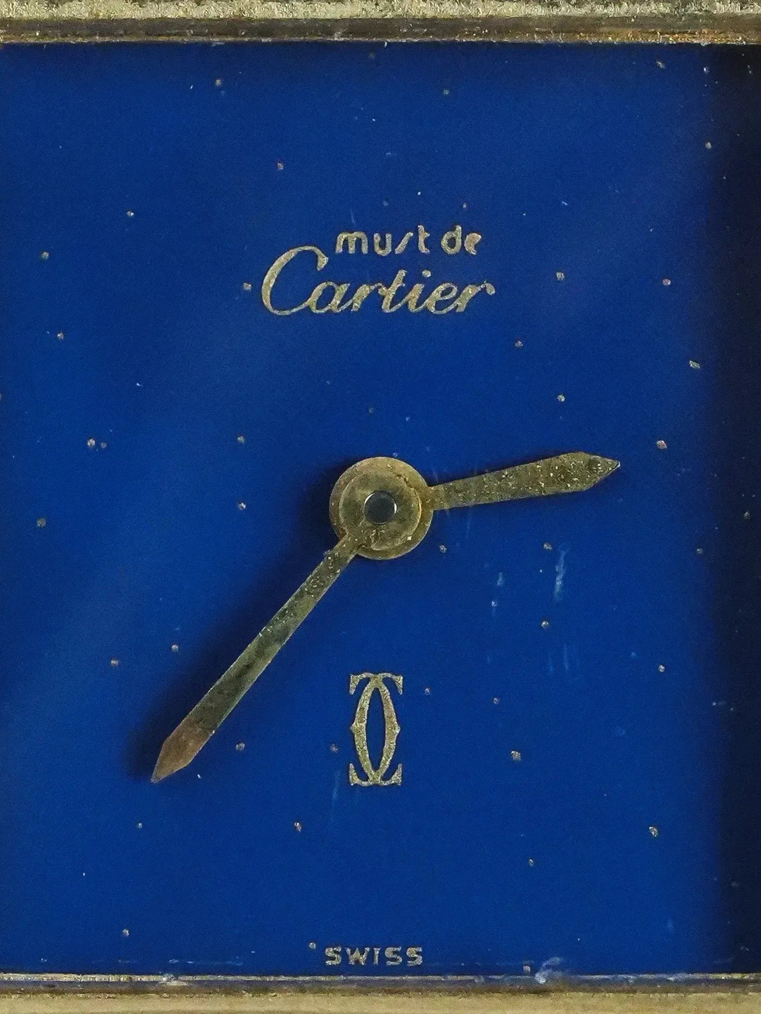 Cartier - Tank SM Must Vermeil Lapis Lazuli - 1980s - Atelier Victor