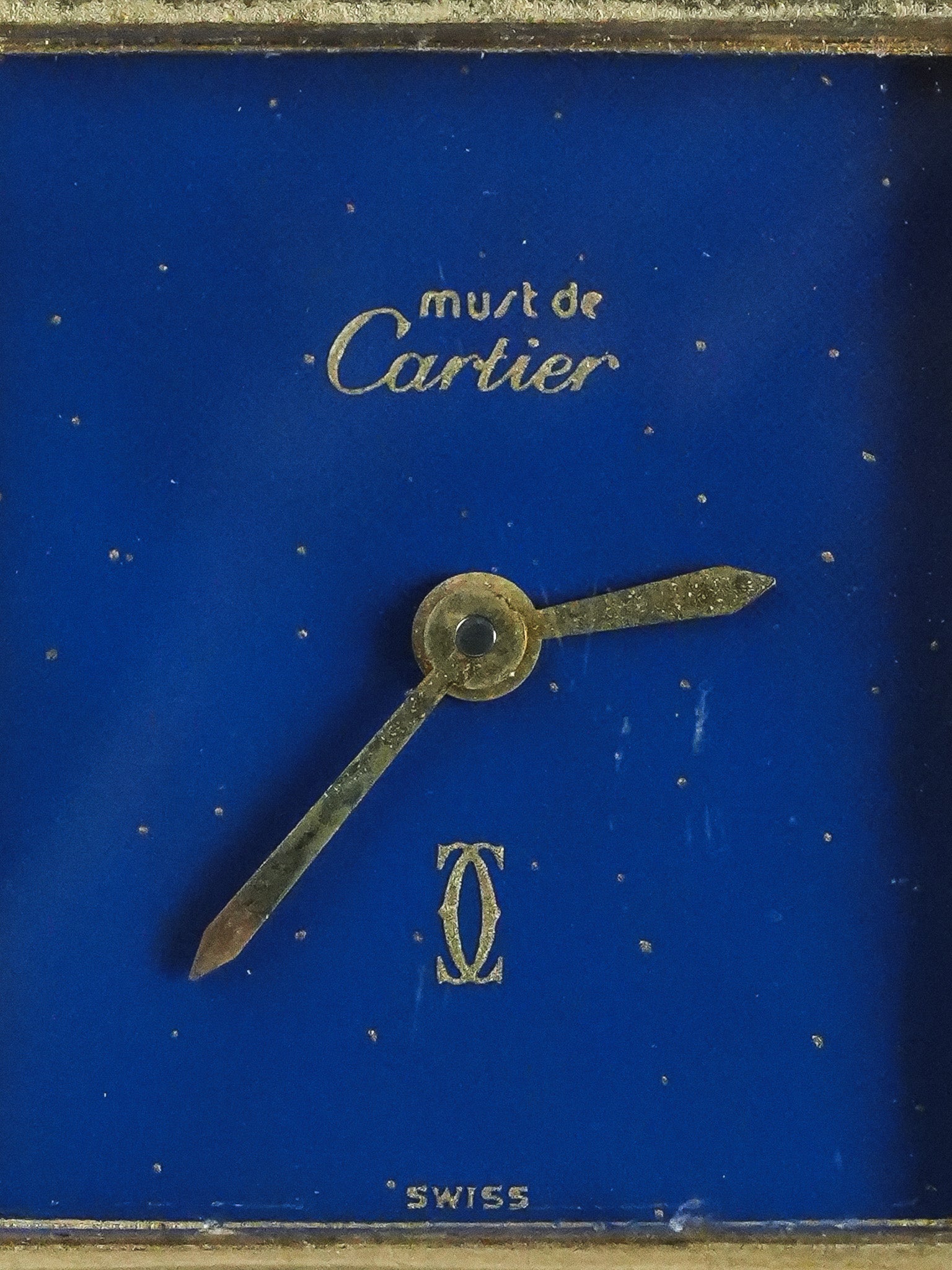 Cartier - Tank SM Must Vermeil Lapis Lazuli - 1980s - Atelier Victor - Vintage Shop