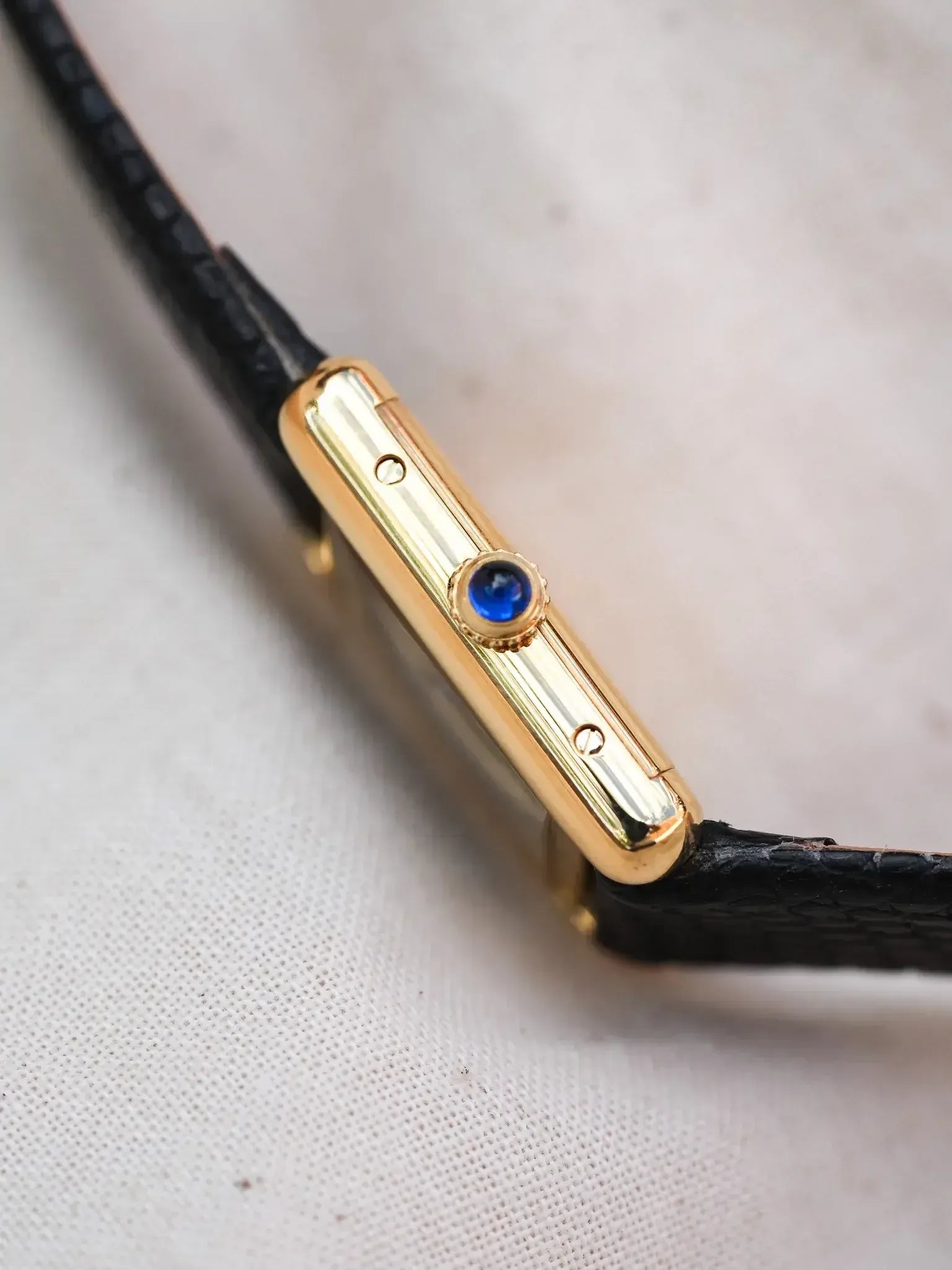 Cartier - Tank SM Must Vermeil Noir Spider - 1980s - Atelier Victor